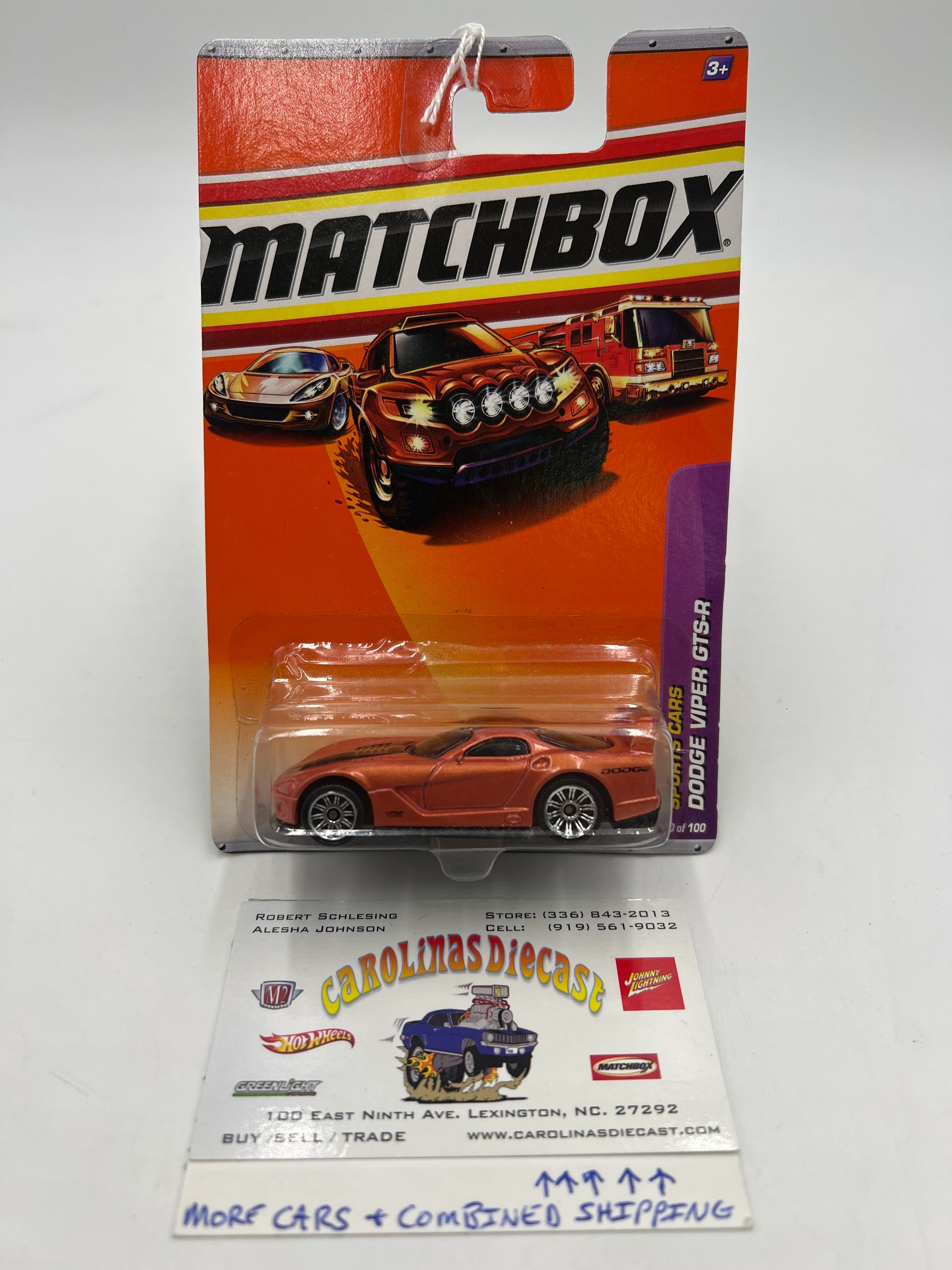 Matchbox #10 2010 Sports Cars Dodge Viper GTS-R Orange 59G