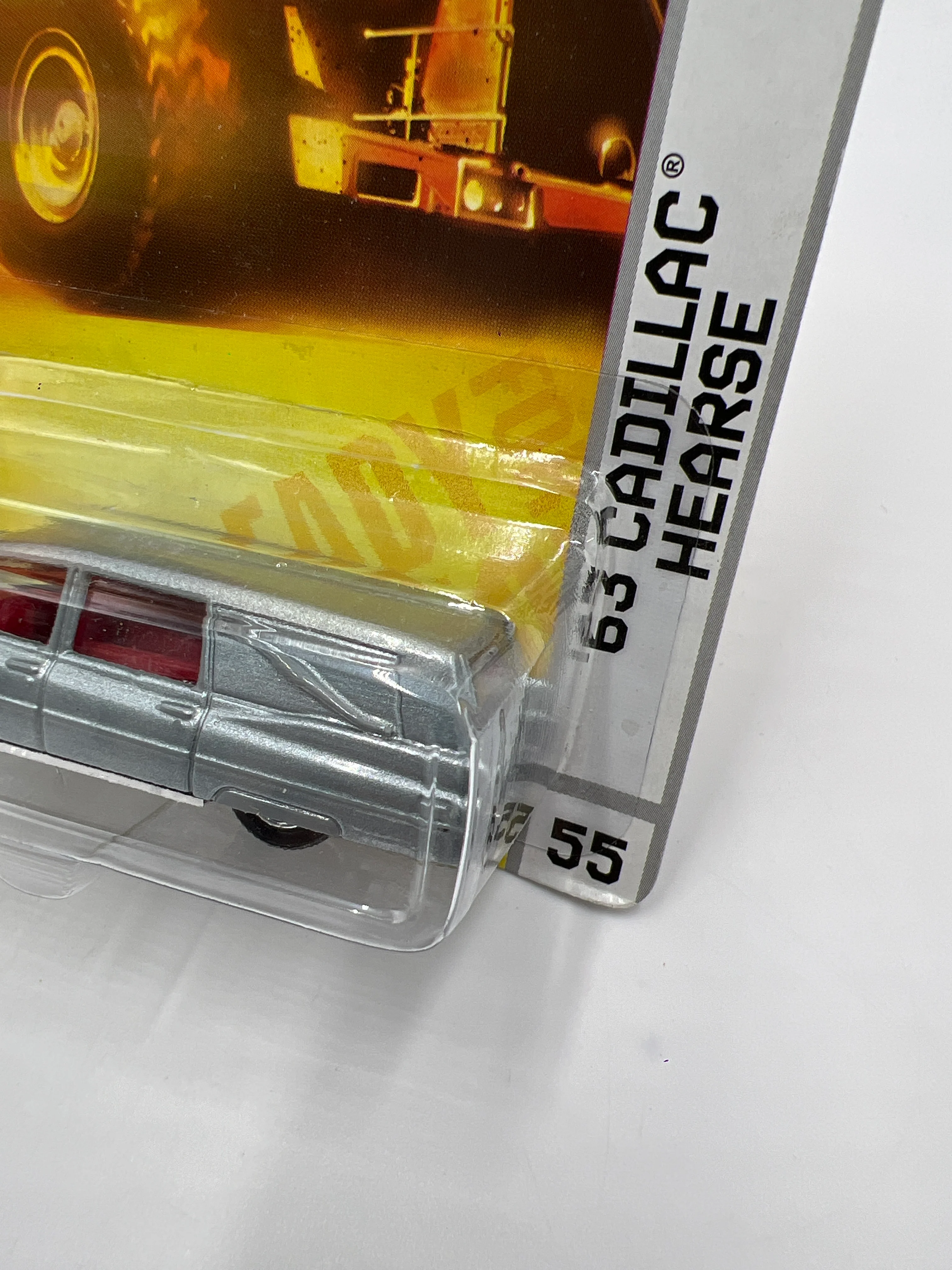 Matchbox City Action #55 63 Cadillac Hearse Silver Card Not Perfect 206C - Image 6