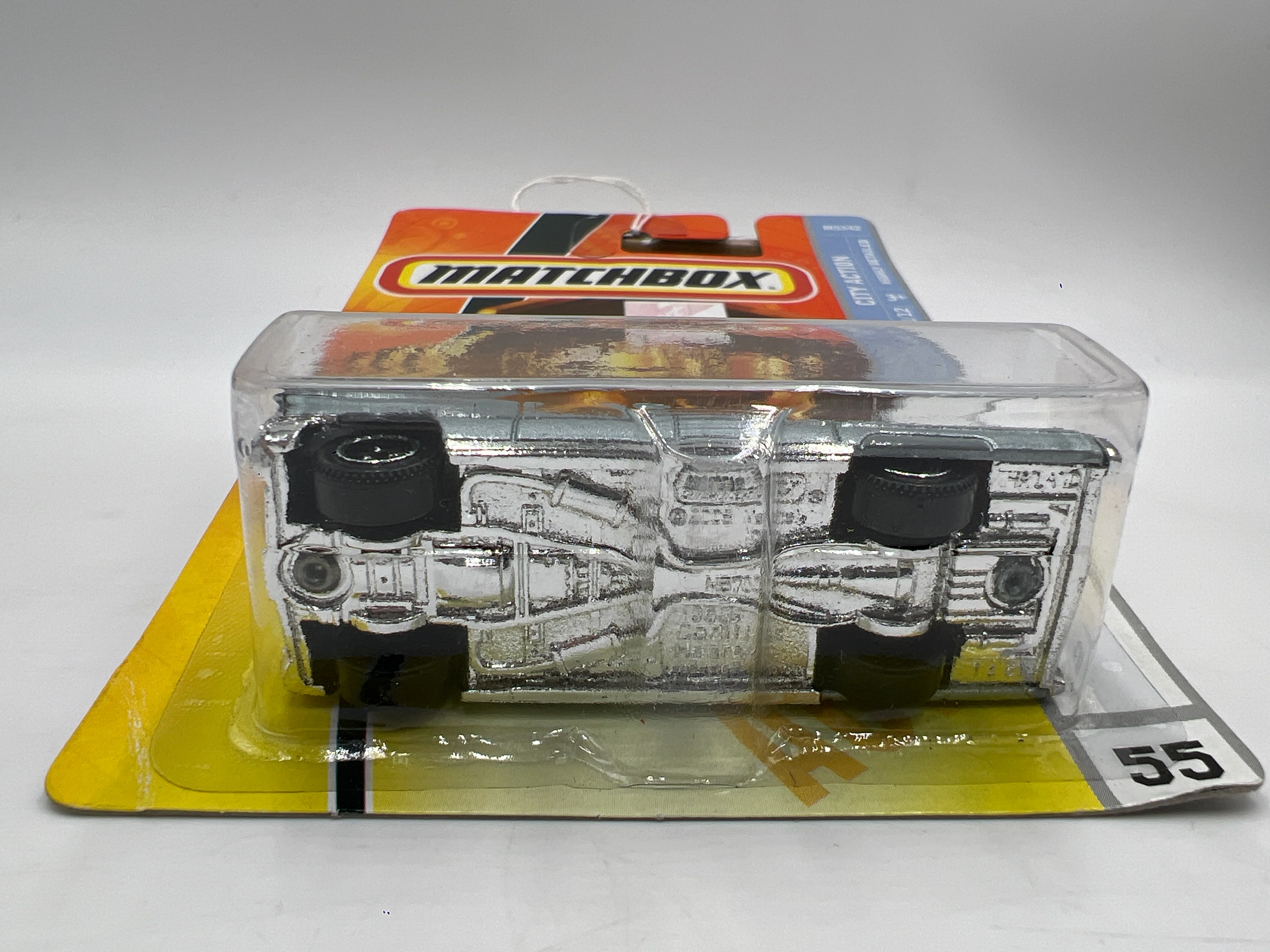 Matchbox City Action #55 63 Cadillac Hearse Silver Card Not Perfect 206C - Image 8