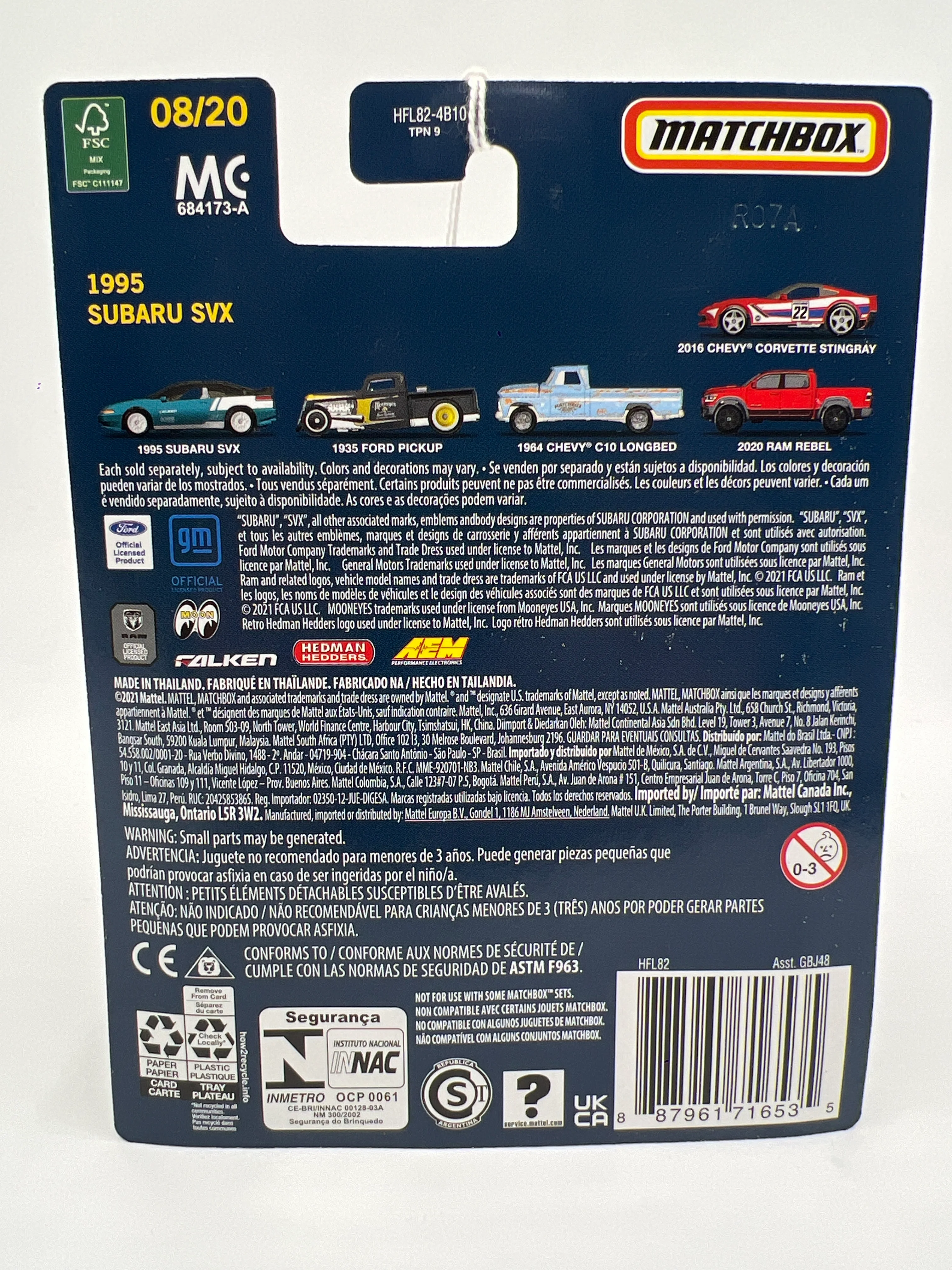 Matchbox Collectors #8 1995 Subaru SVX Teal 170i - Image 6