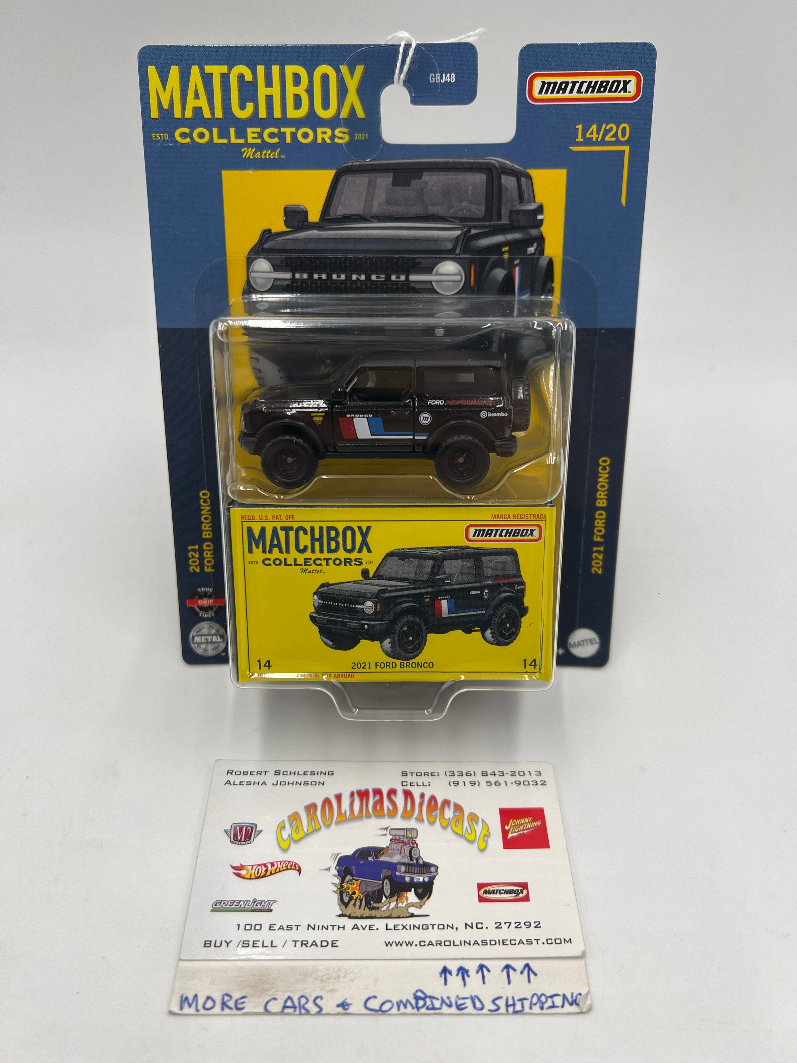 Matchbox Collectors #14 2021 Ford Bronco Black 169G