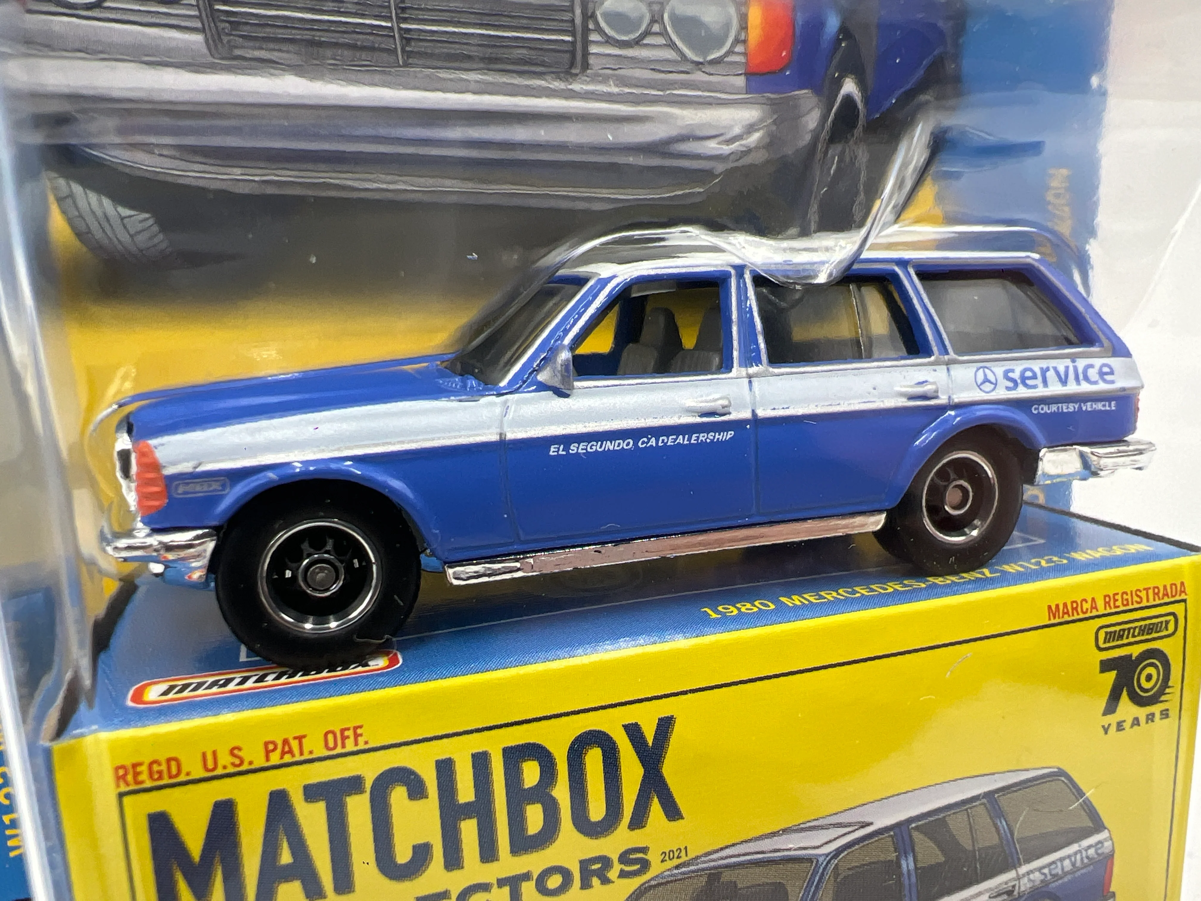 Matchbox Collectors #4 1980 Mercedes-Benz W123 Wagon Blue 169R - Image 3