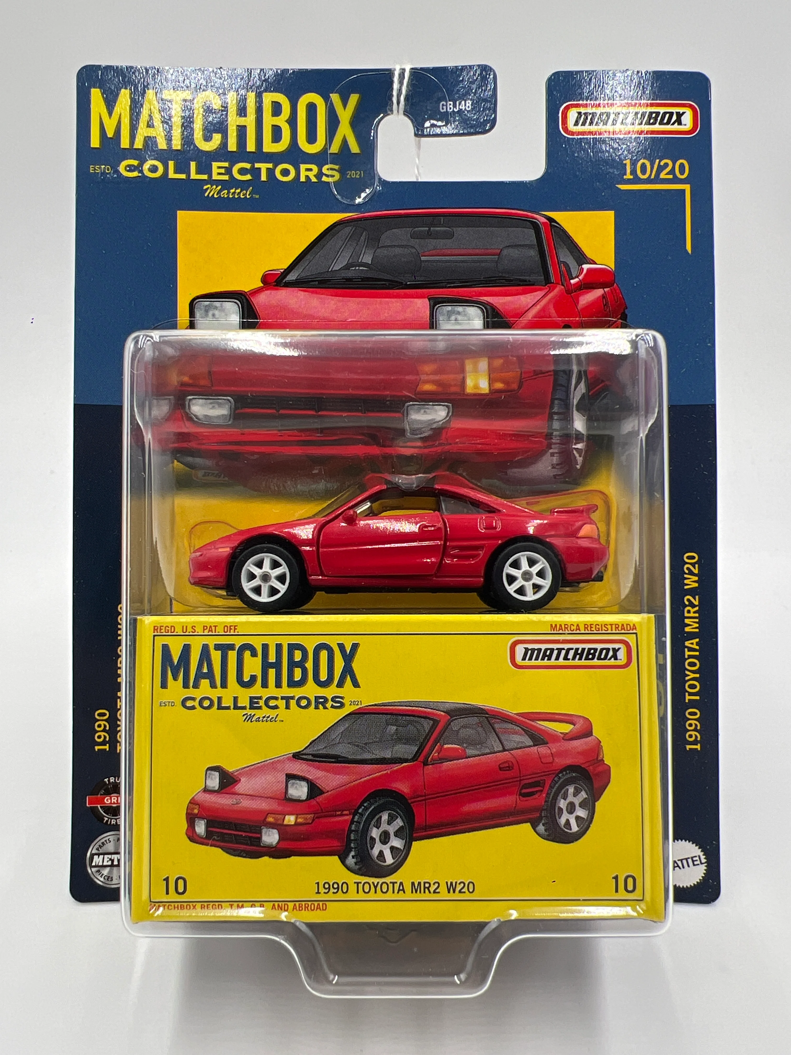 Matchbox Collectors #10 1990 Toyota MR2 W20 Red LHD/LD - Image 2