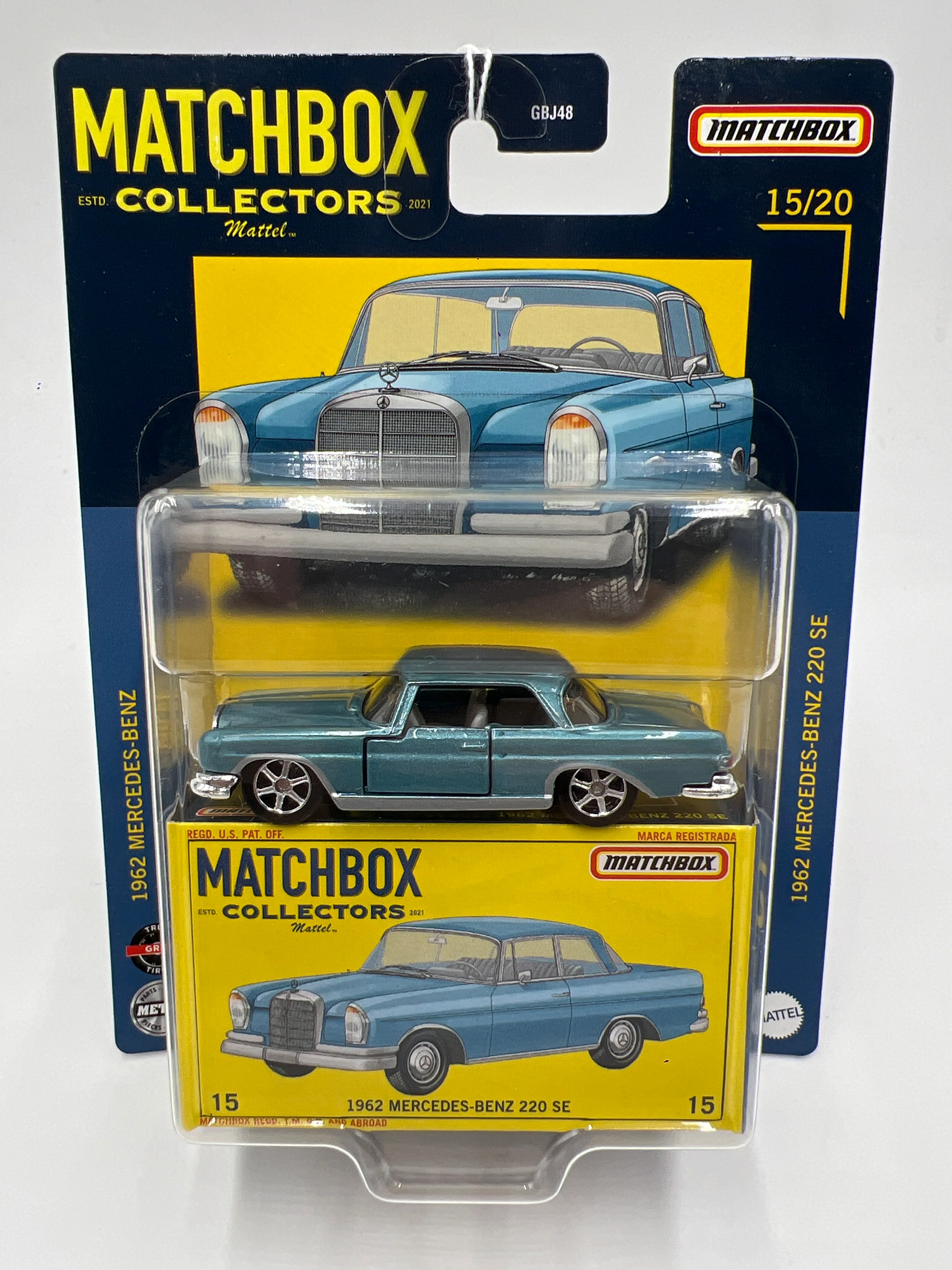 Matchbox Collectors #15 1962 Mercedes-Benz 220 SE Blue 169P - Image 2