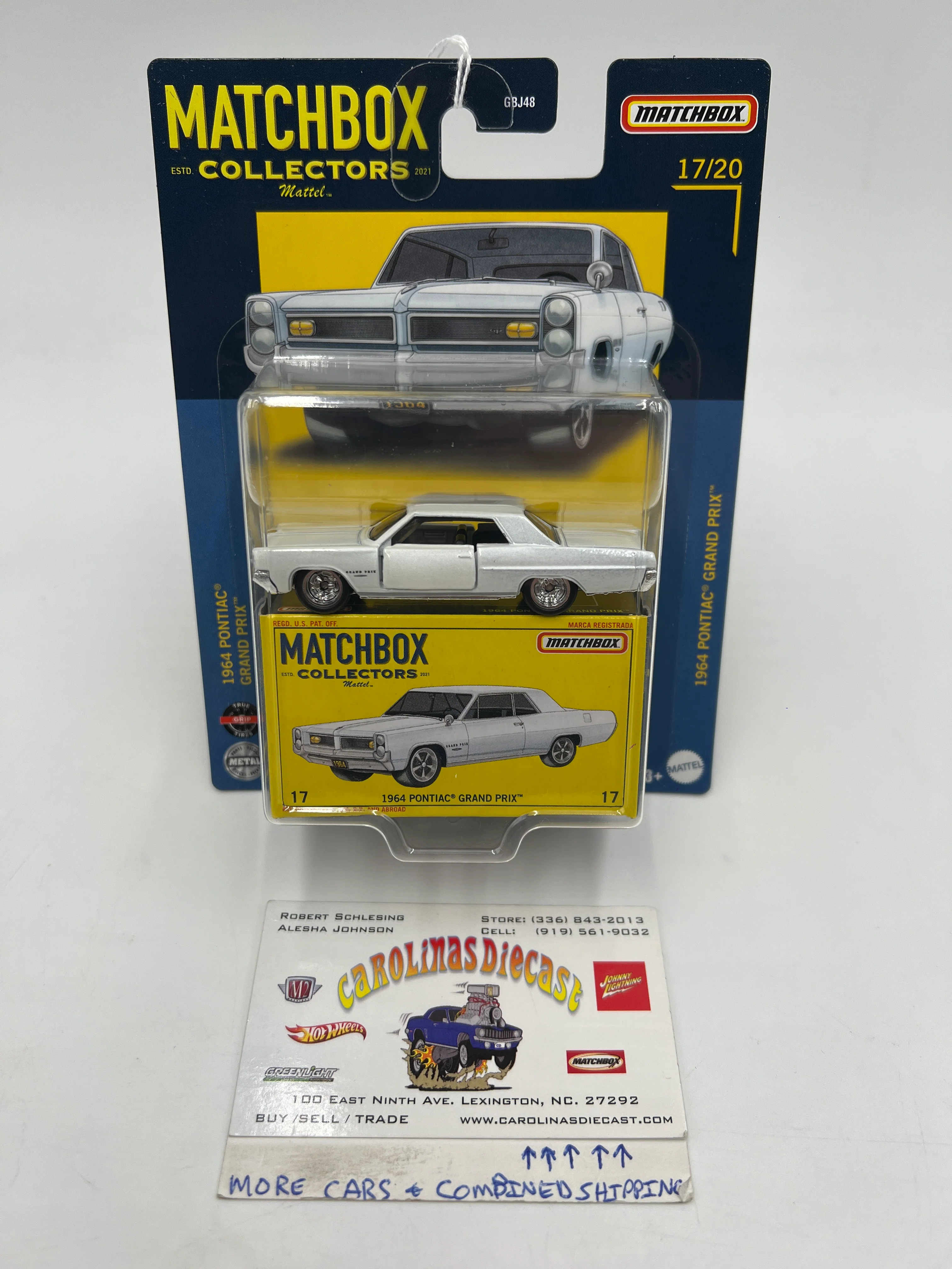 Matchbox Collectors #17 1964 Pontiac Grand Prix White 169B