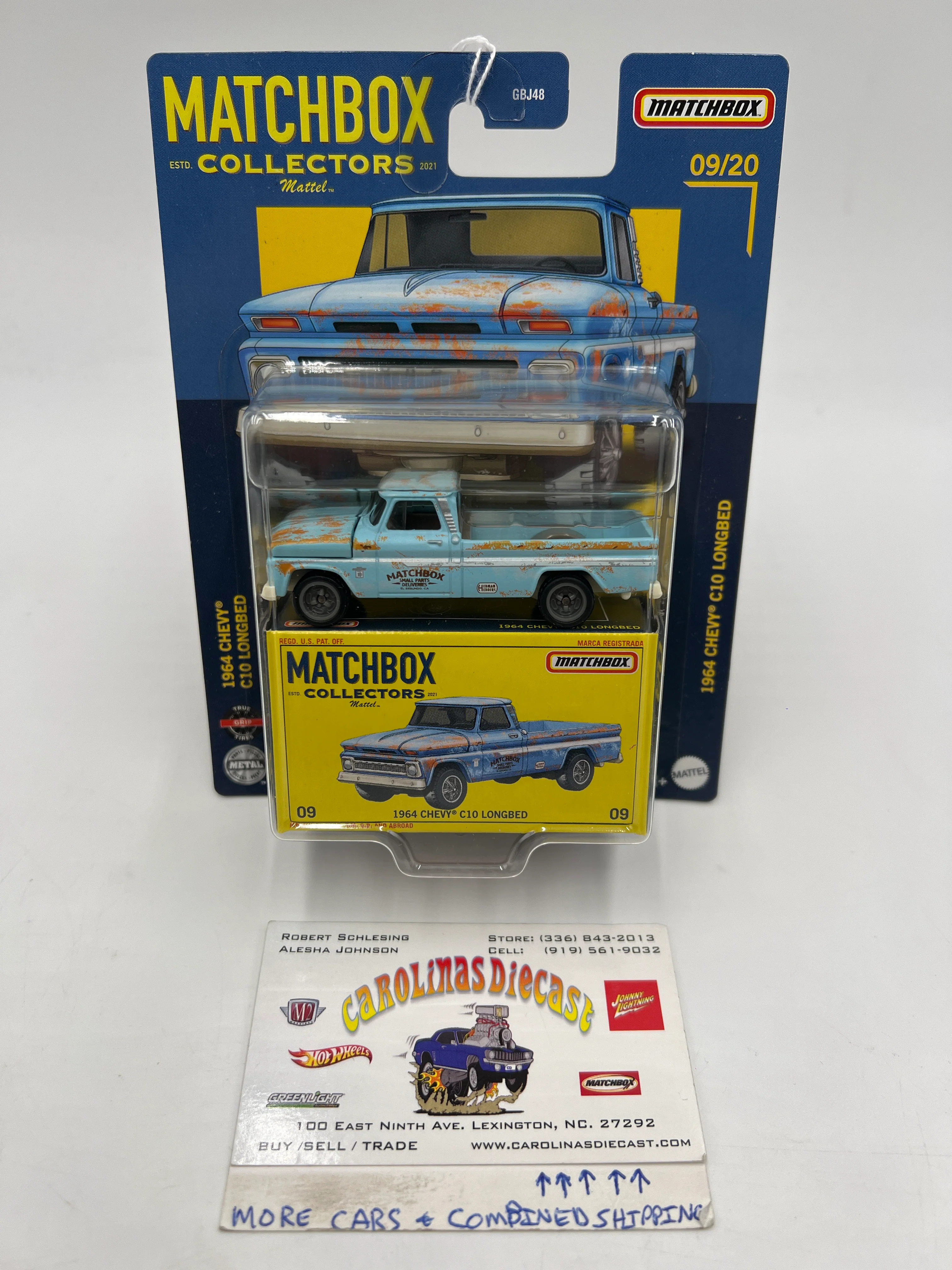 Matchbox Collectors #9 1964 Chevy C10 Longbed Light Blue 169L