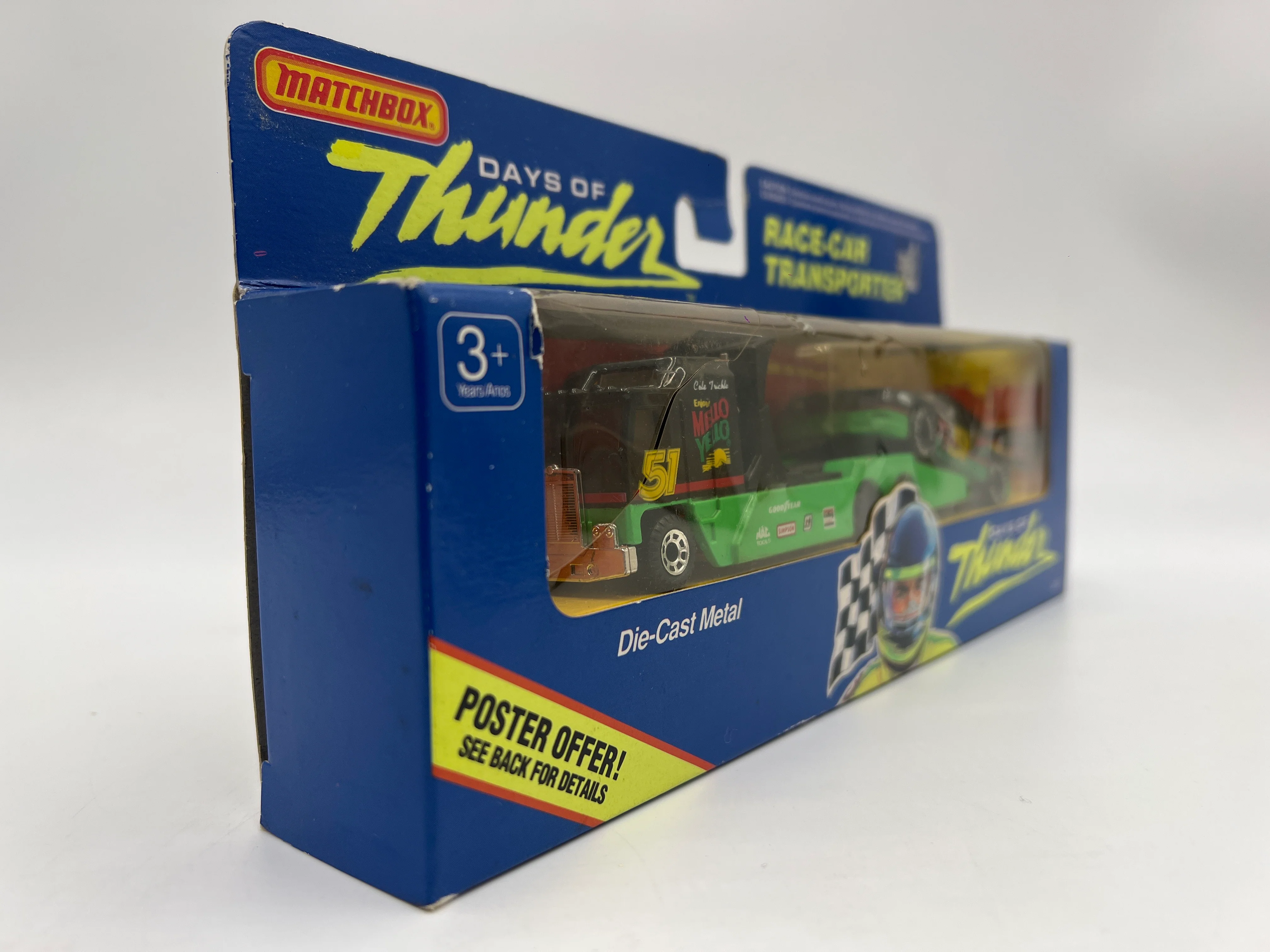 Matchbox Days Of Thunder Team Race-Car Transporter & Race Car Mello Yello/City Chevrolet Lot Of 2 - Image 4