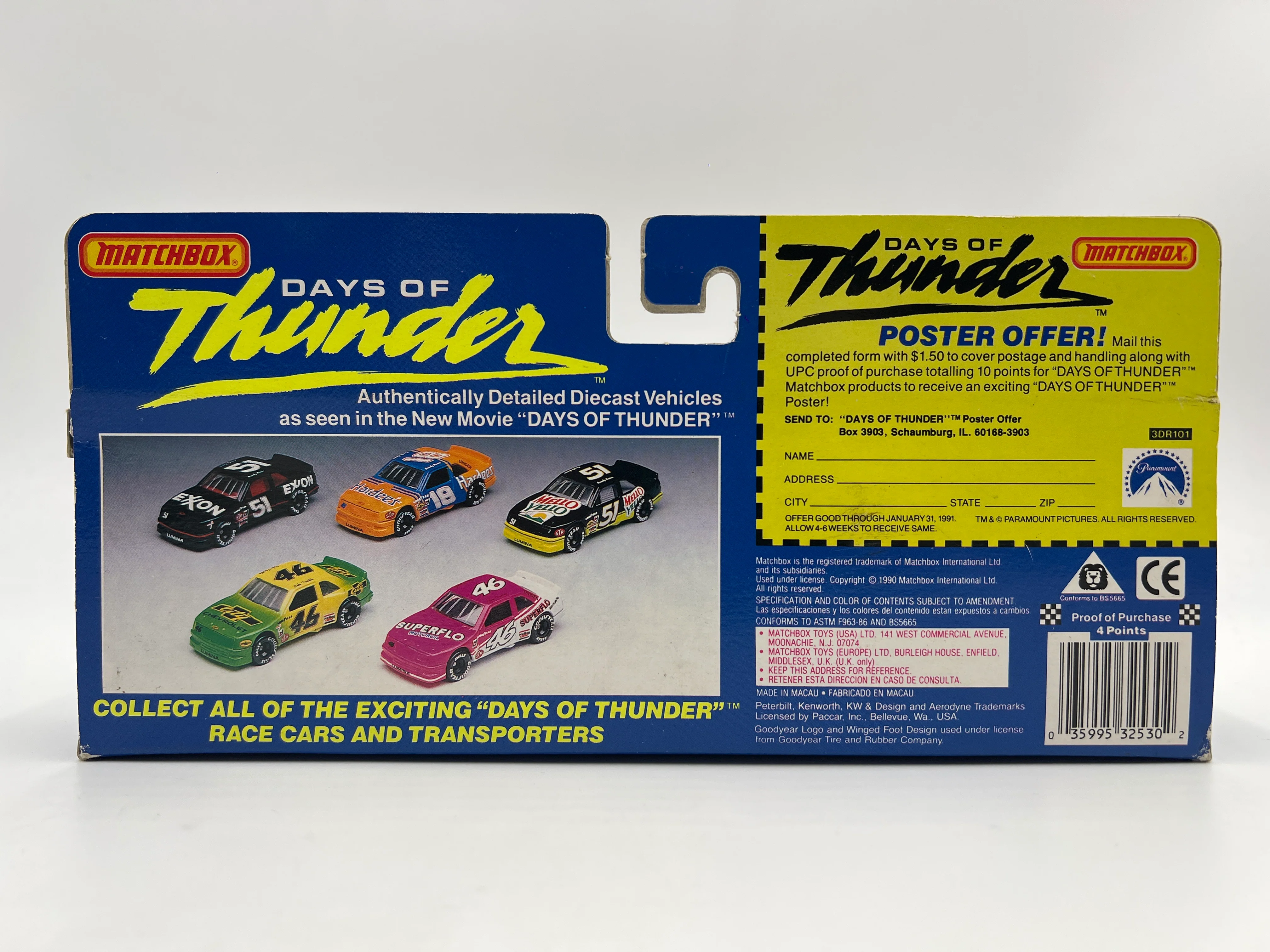 Matchbox Days Of Thunder Team Race-Car Transporter & Race Car Mello Yello/City Chevrolet Lot Of 2 - Image 7