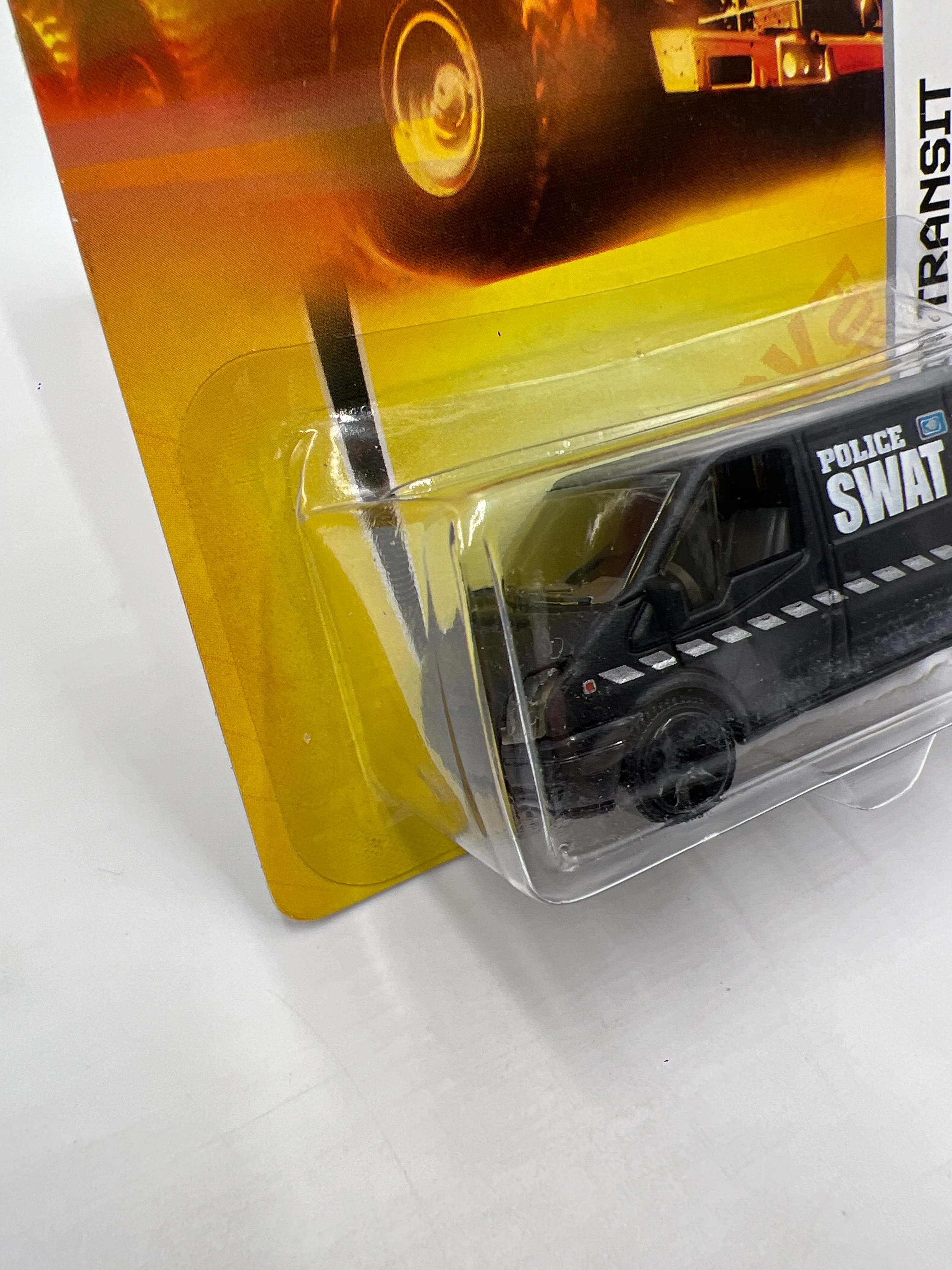 Matchbox Emergency #72 Ford Transit SWAT Black Blister Not Perfect - Image 5