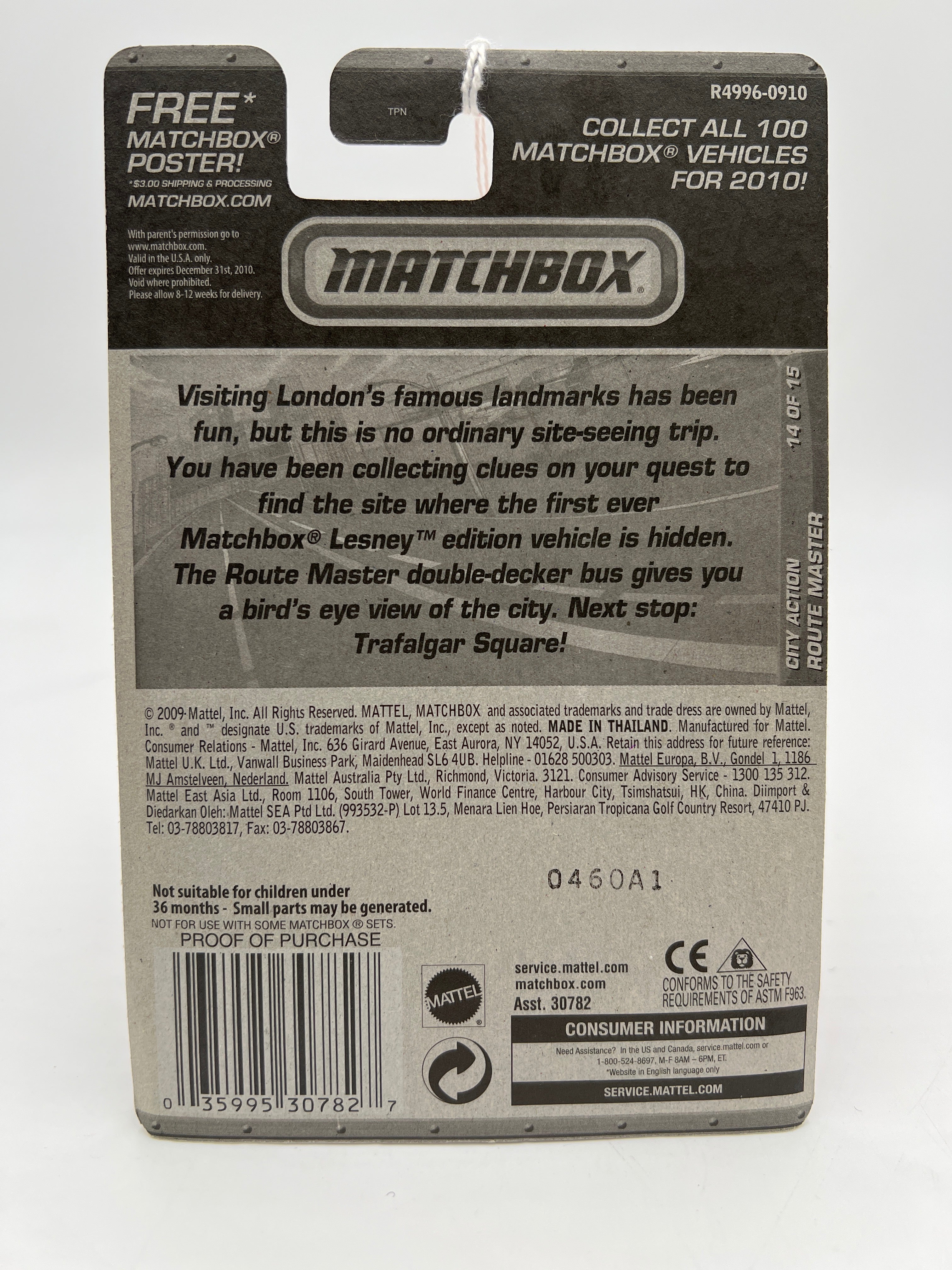 Matchbox 2010 City Action Route Master Red #71 - Image 5
