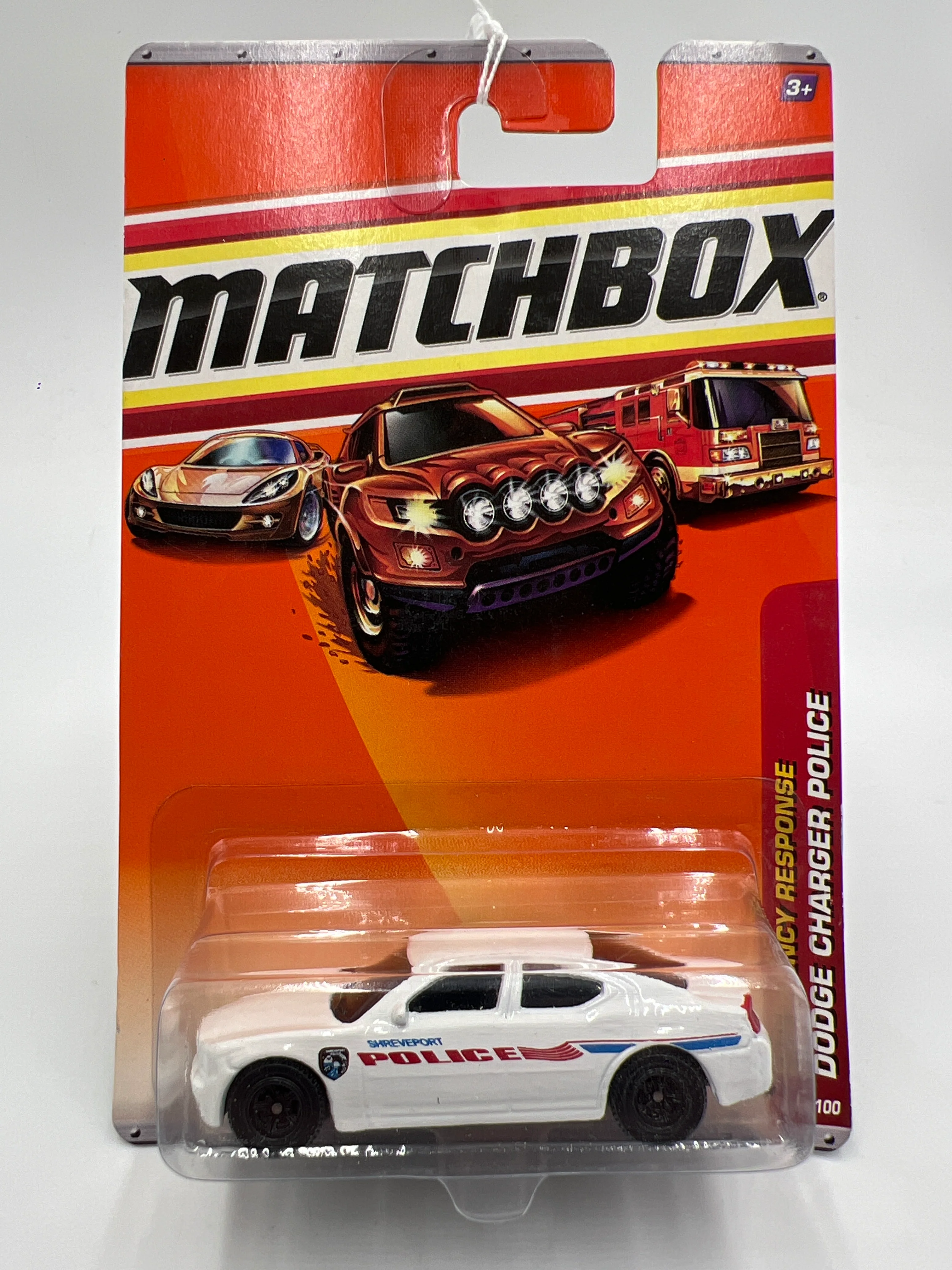 Matchbox Emergency Response #58 Dodge Charger Police White 216J - Image 2