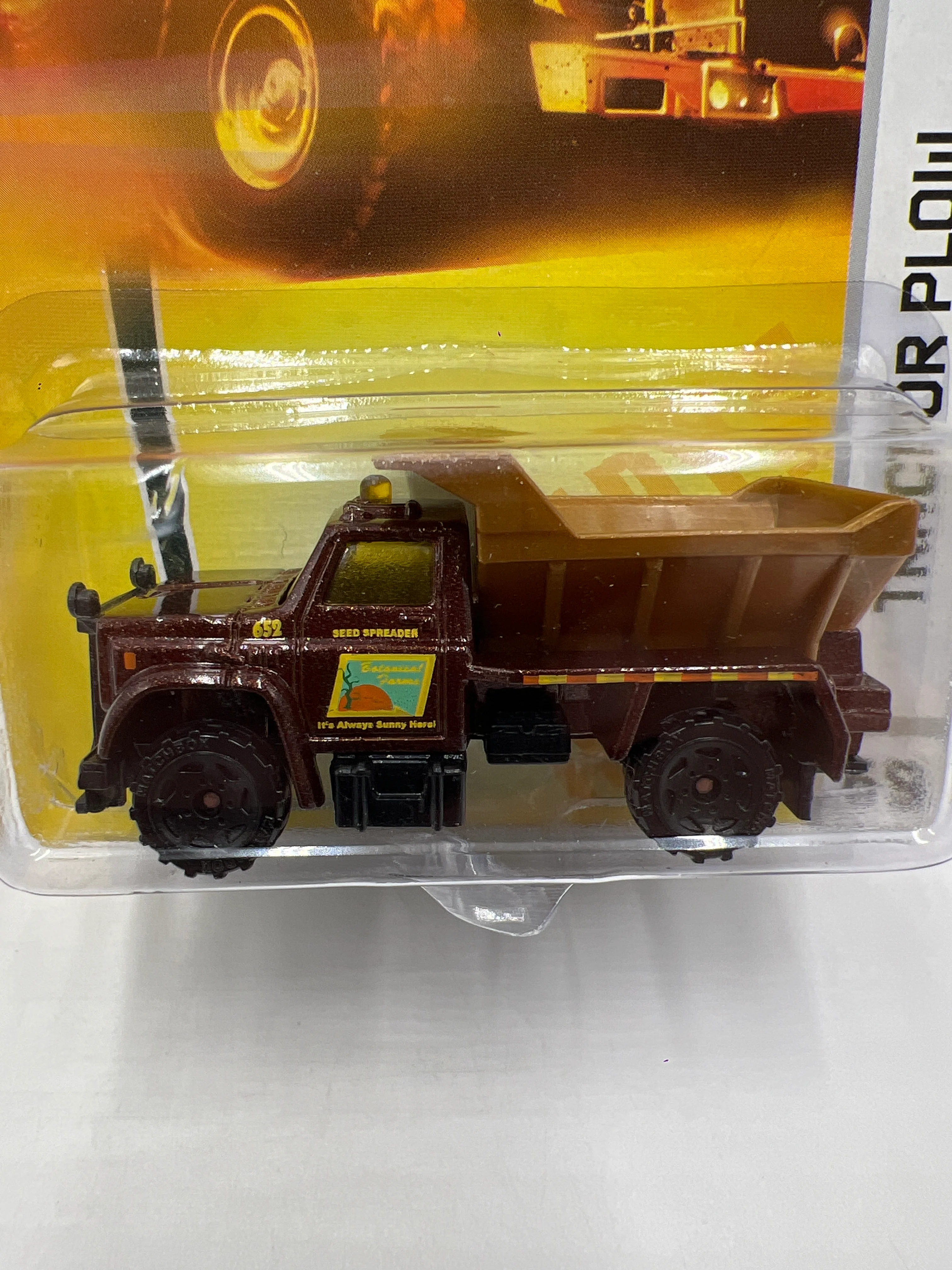 Matchbox Farm #69 Tractor Plow Brown Blister Not Perfect 217E - Image 3