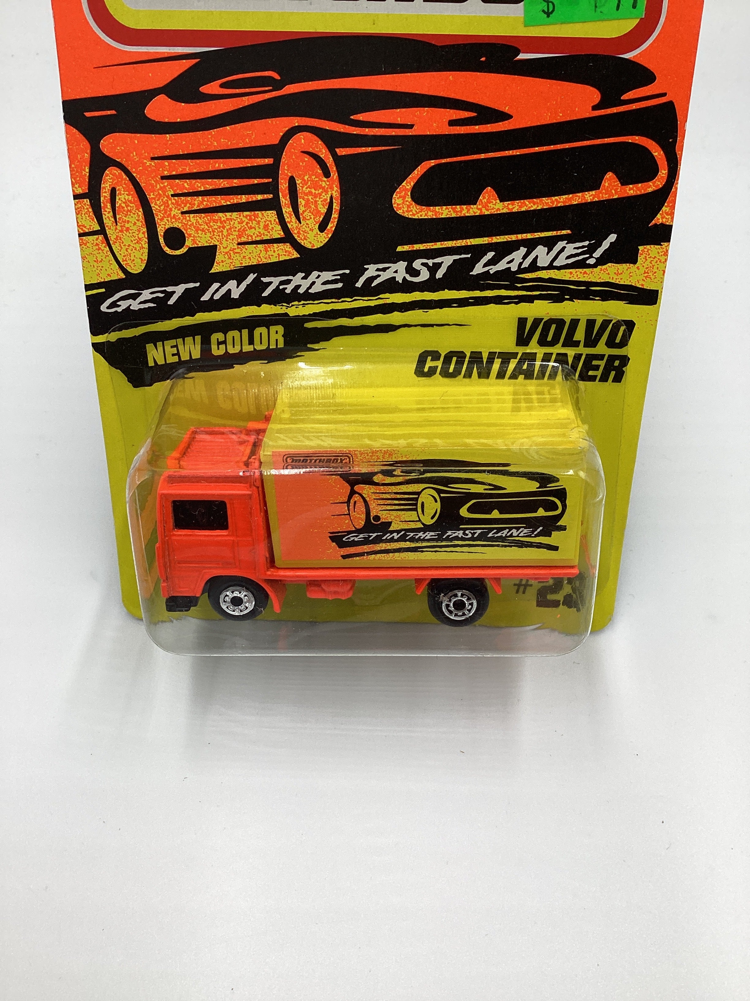Matchbox Get In The Fast Lane #23  Volvo Container Orange 210B - Image 3