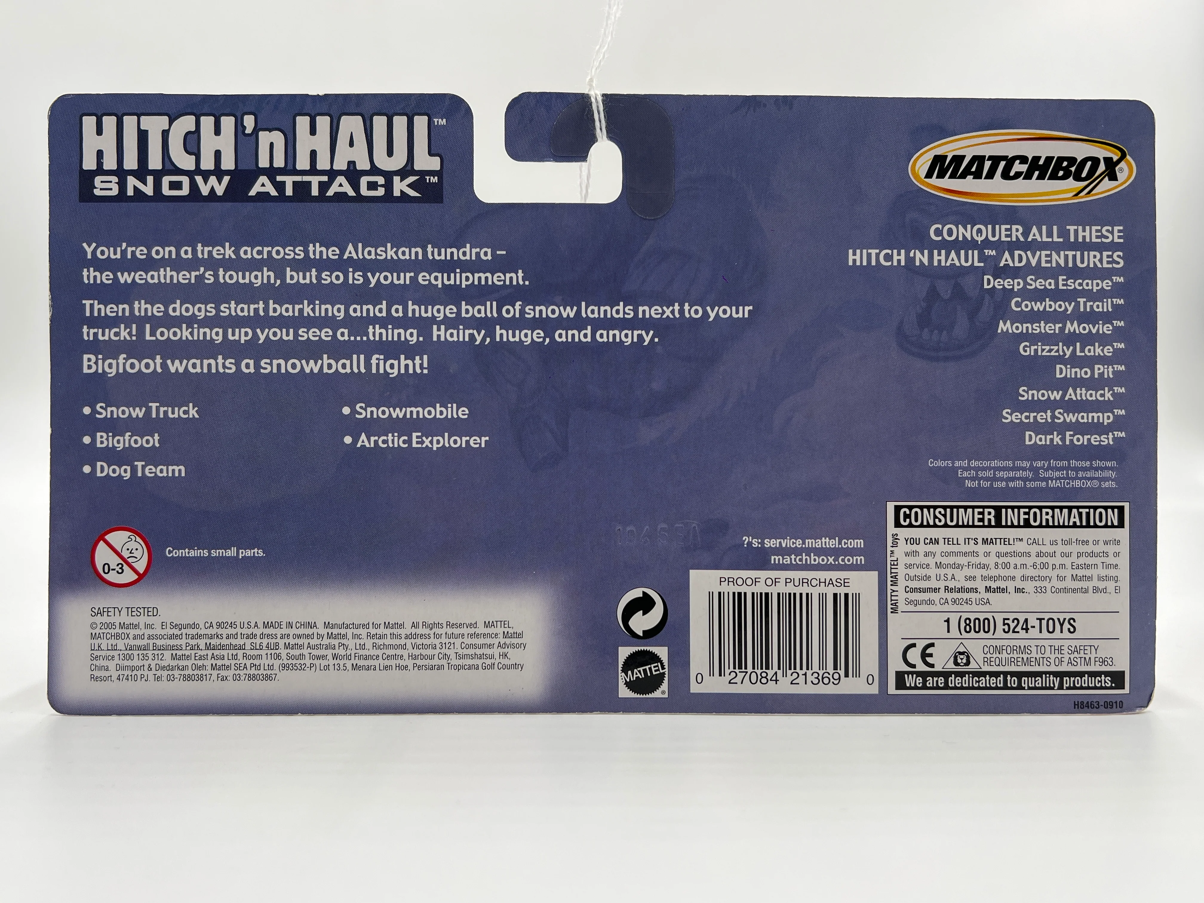 Matchbox Hitch N Haul Snow Attack Snow Truck & Snowmobile - Image 7