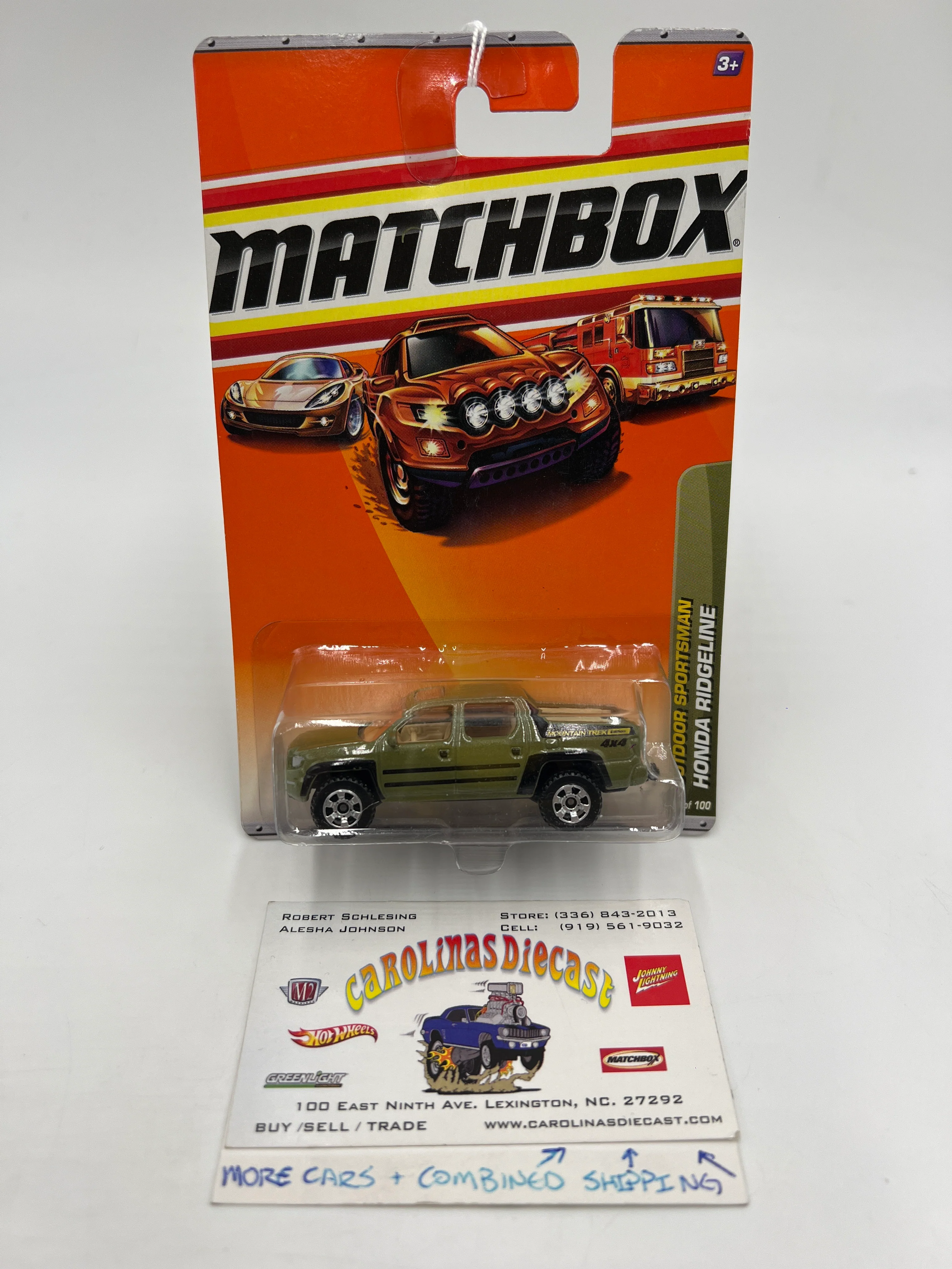 Matchbox Outdoor Sportsman #82 Honda Ridgeline Green 216D