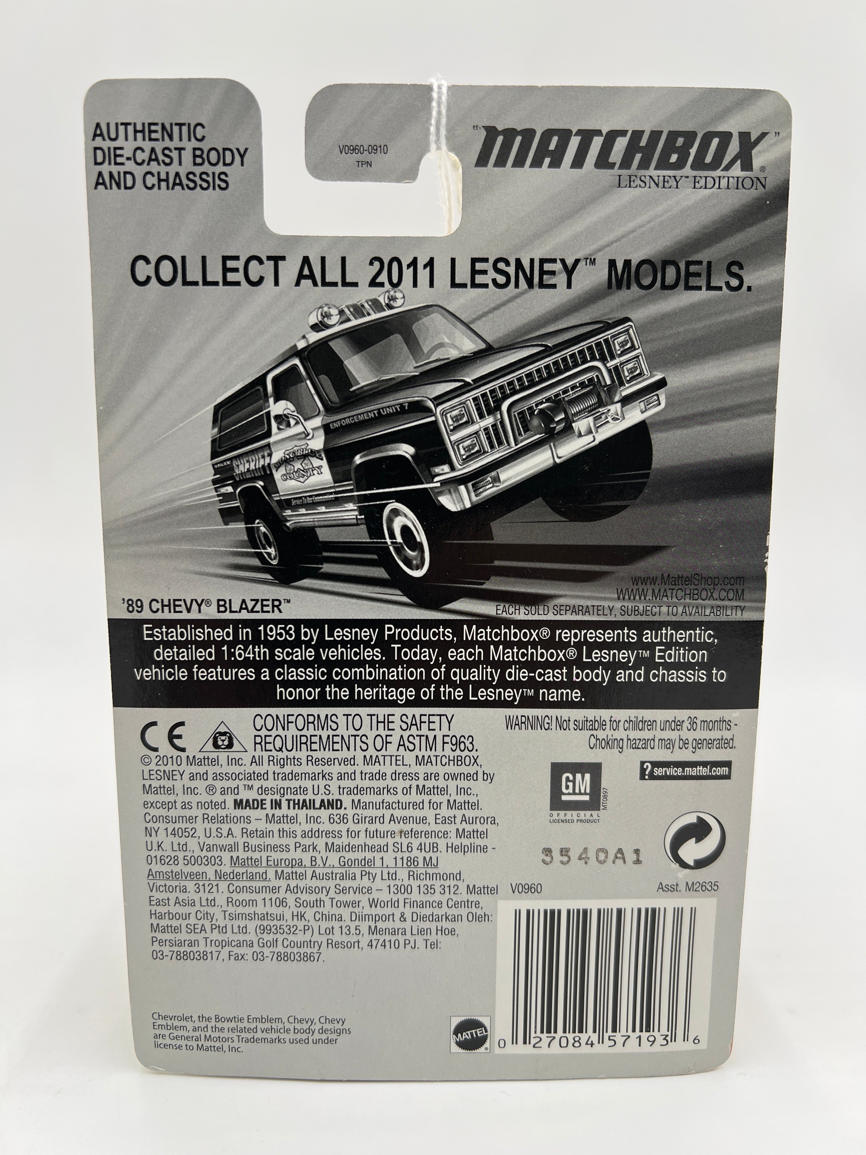Matchbox Lesley Edition 89 Chevy Blazer Sheriff - Image 6