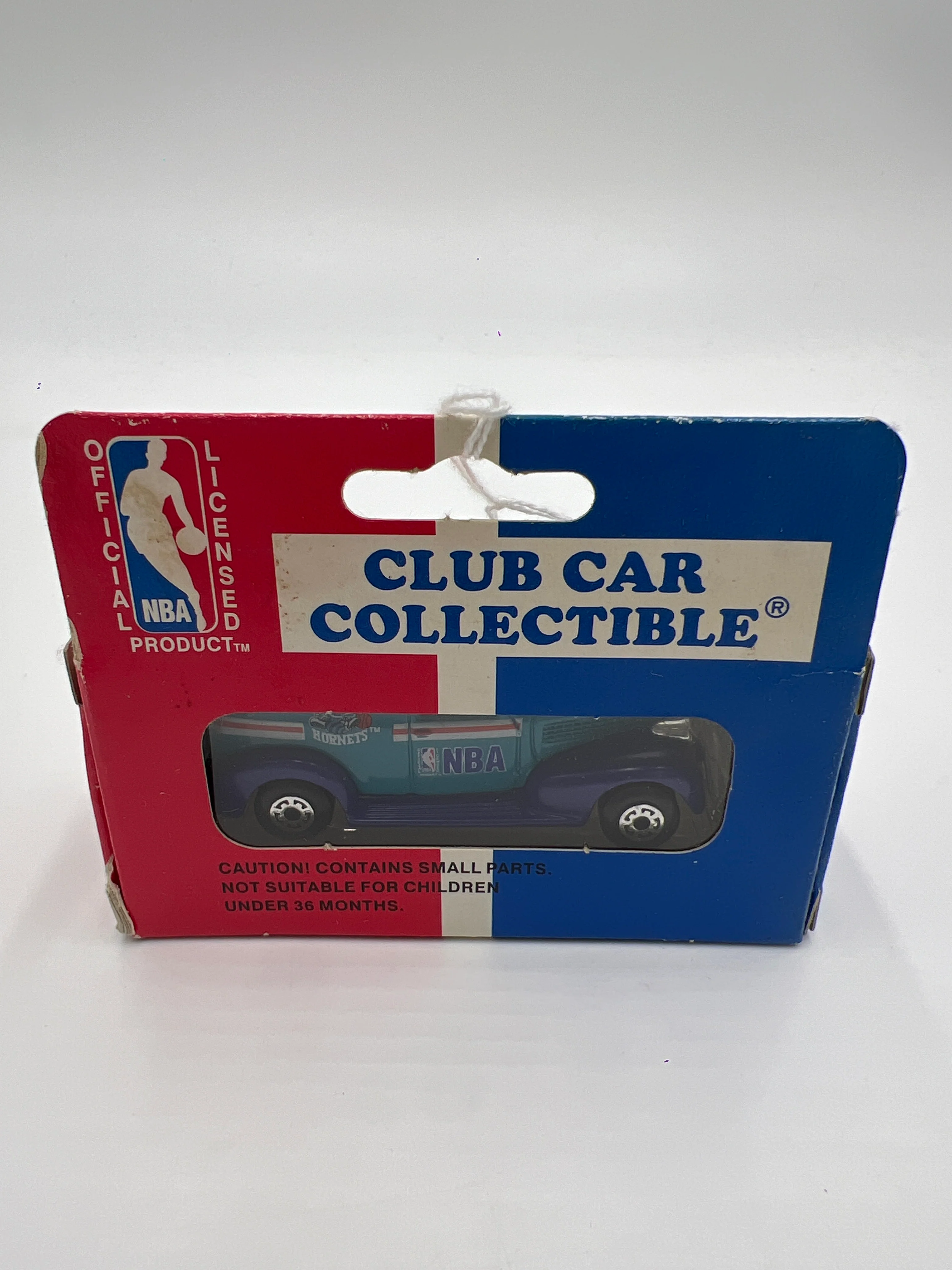 Matchbox 1995 NBA Club Car Collectible MB245 Model 39 Chevy Charlotte Hornets Blue (Cracked Blister) - Image 7
