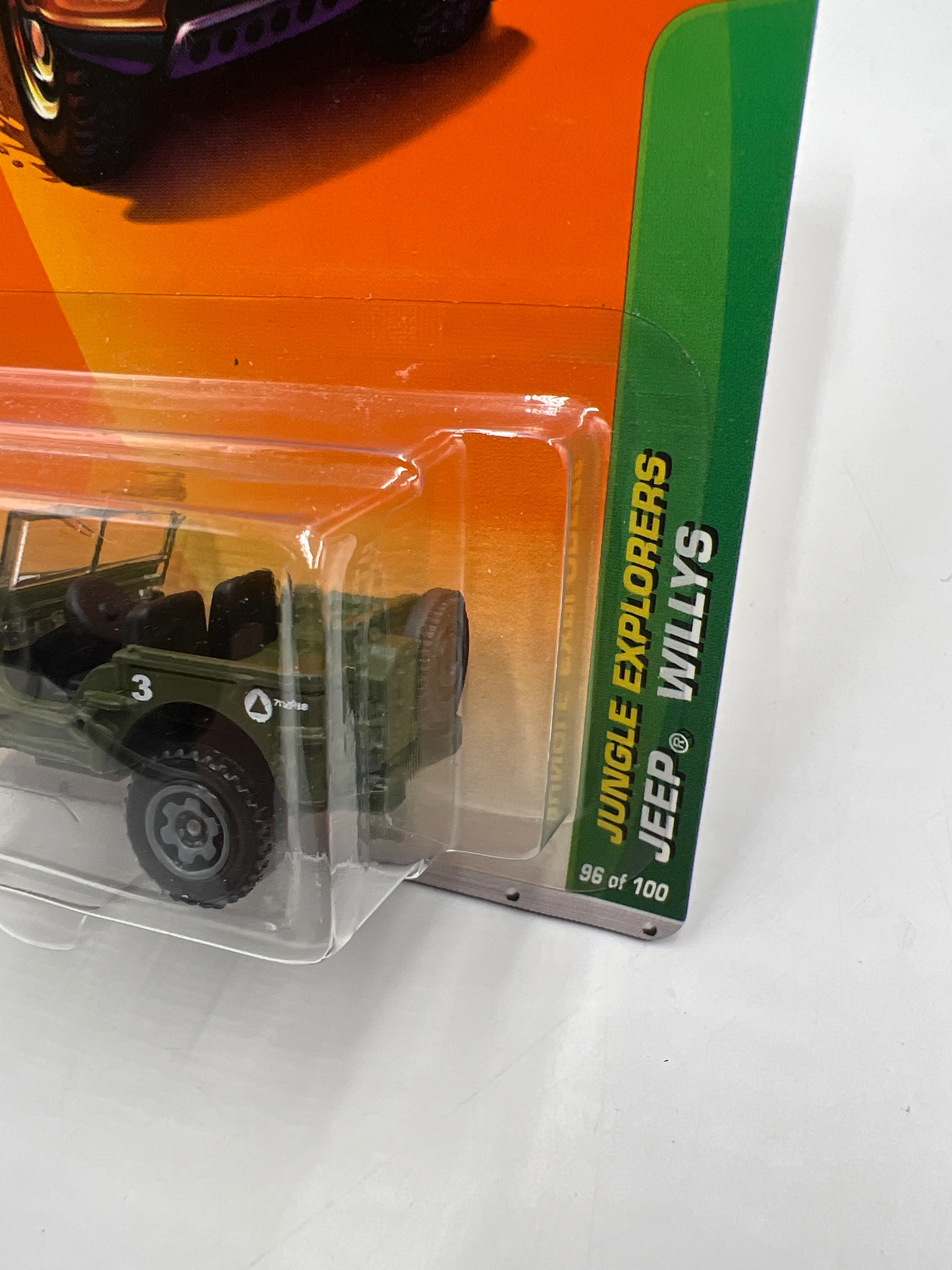 Matchbox 2010 Jungle Explorers Jeep Willys Green #96 43H - Image 4