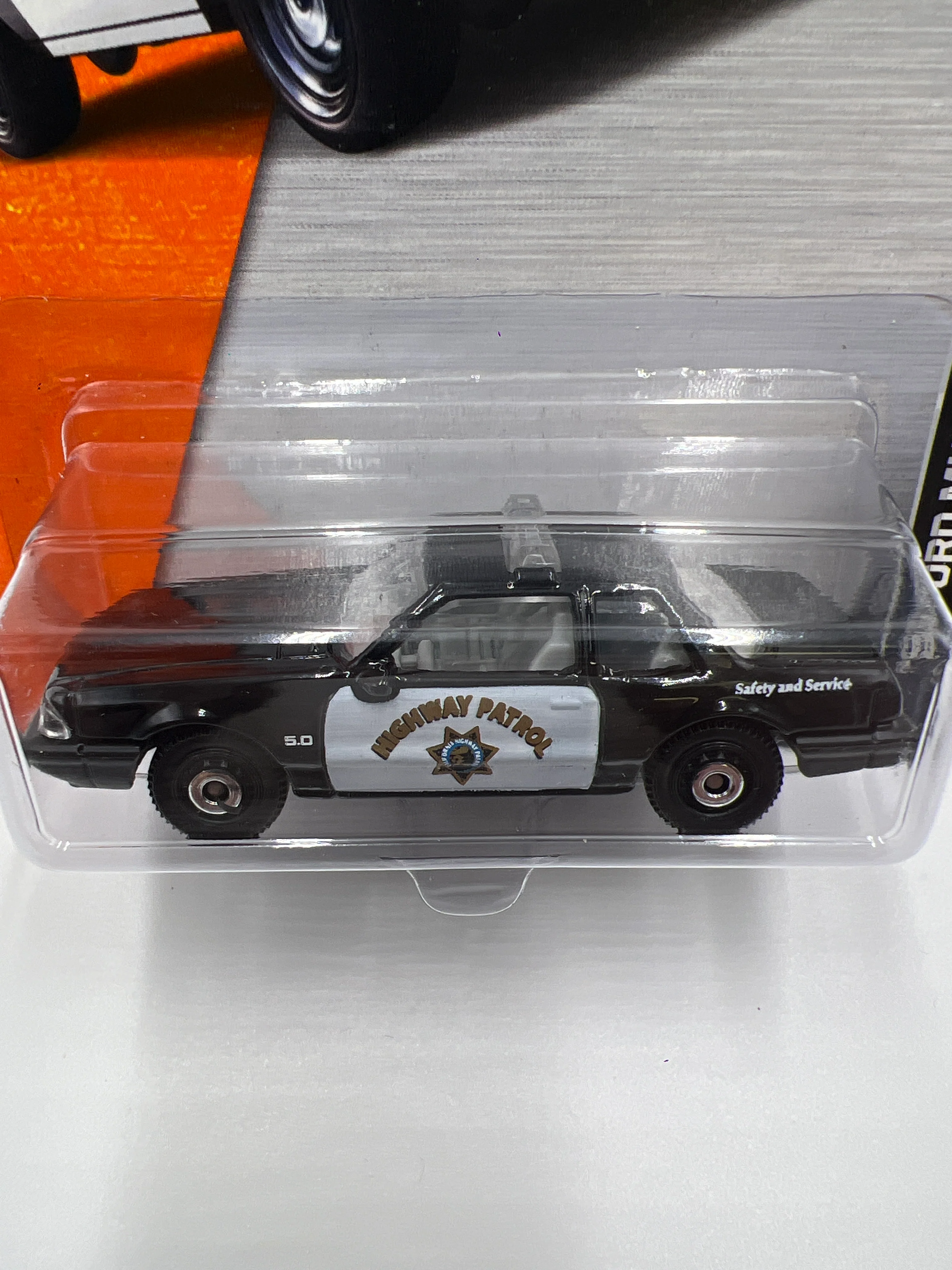 Matchbox MBX 2014 Collection 93 Ford Mustang LX SSP Highway Patrol Black 206C - Image 3