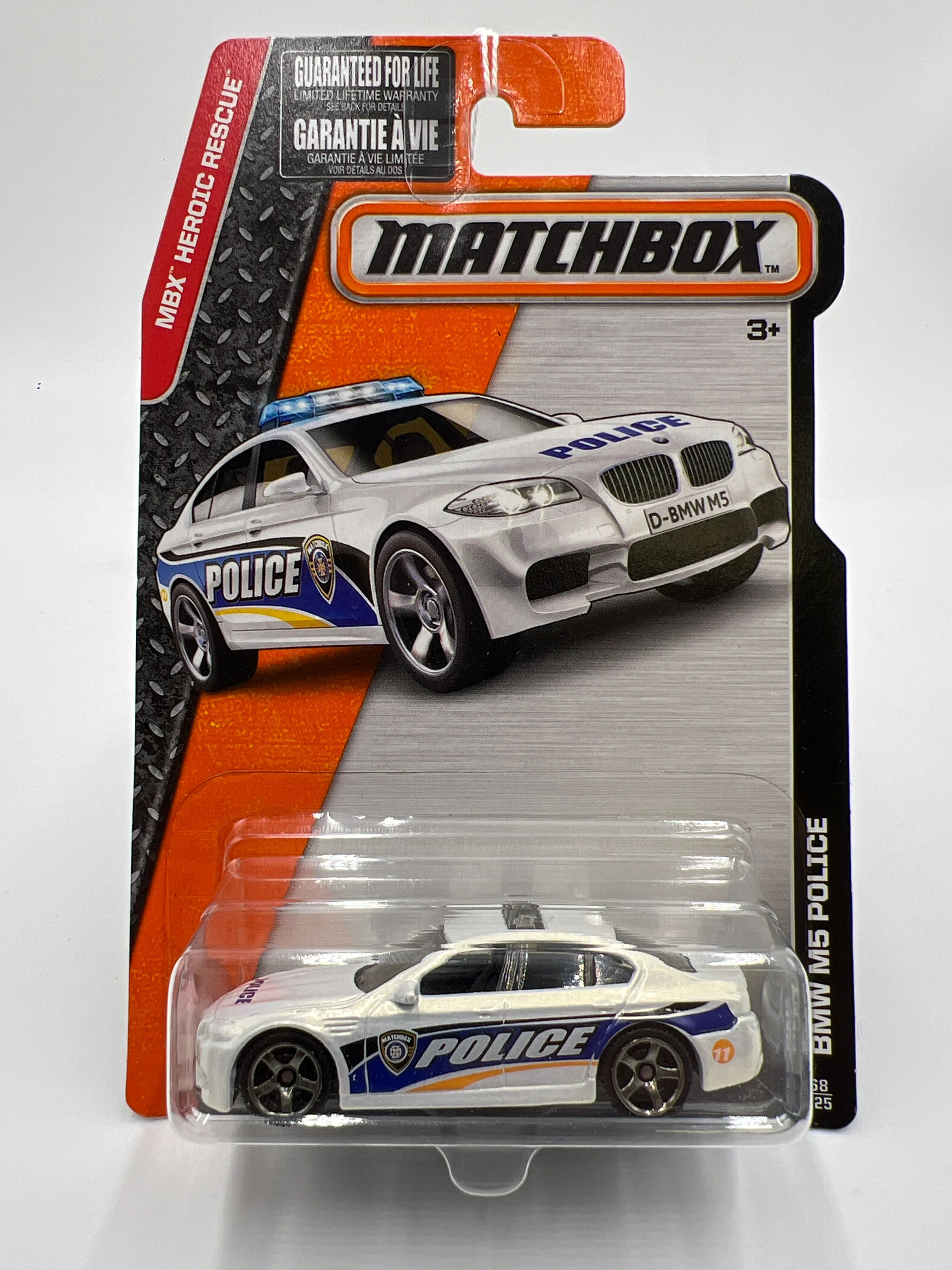Matchbox MBX Heroic Rescue #68 BMW M5 Police White 206B - Image 2