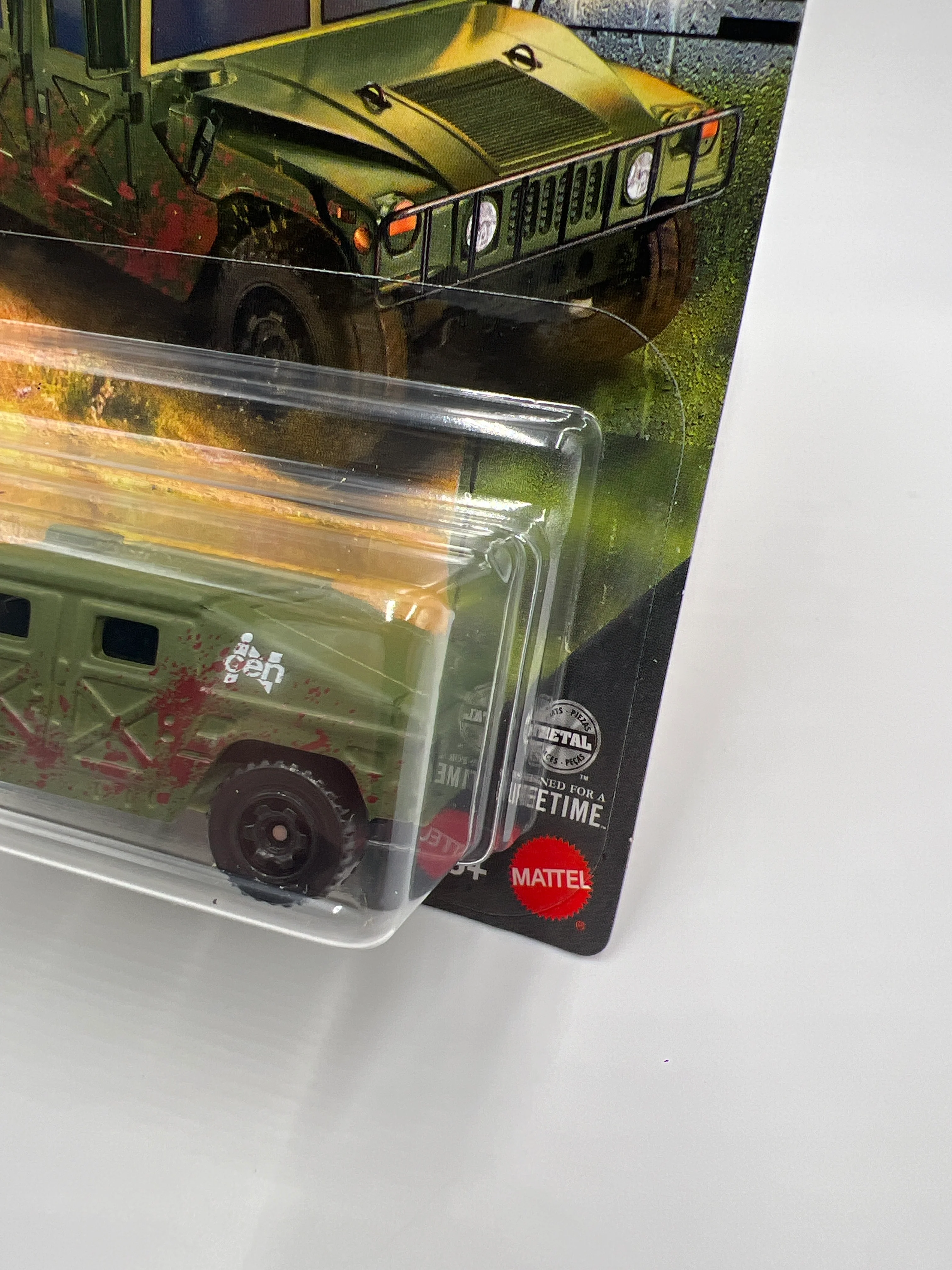 2025 Matchbox Jurassic World Rebirth Humvee Green 161R - Image 3