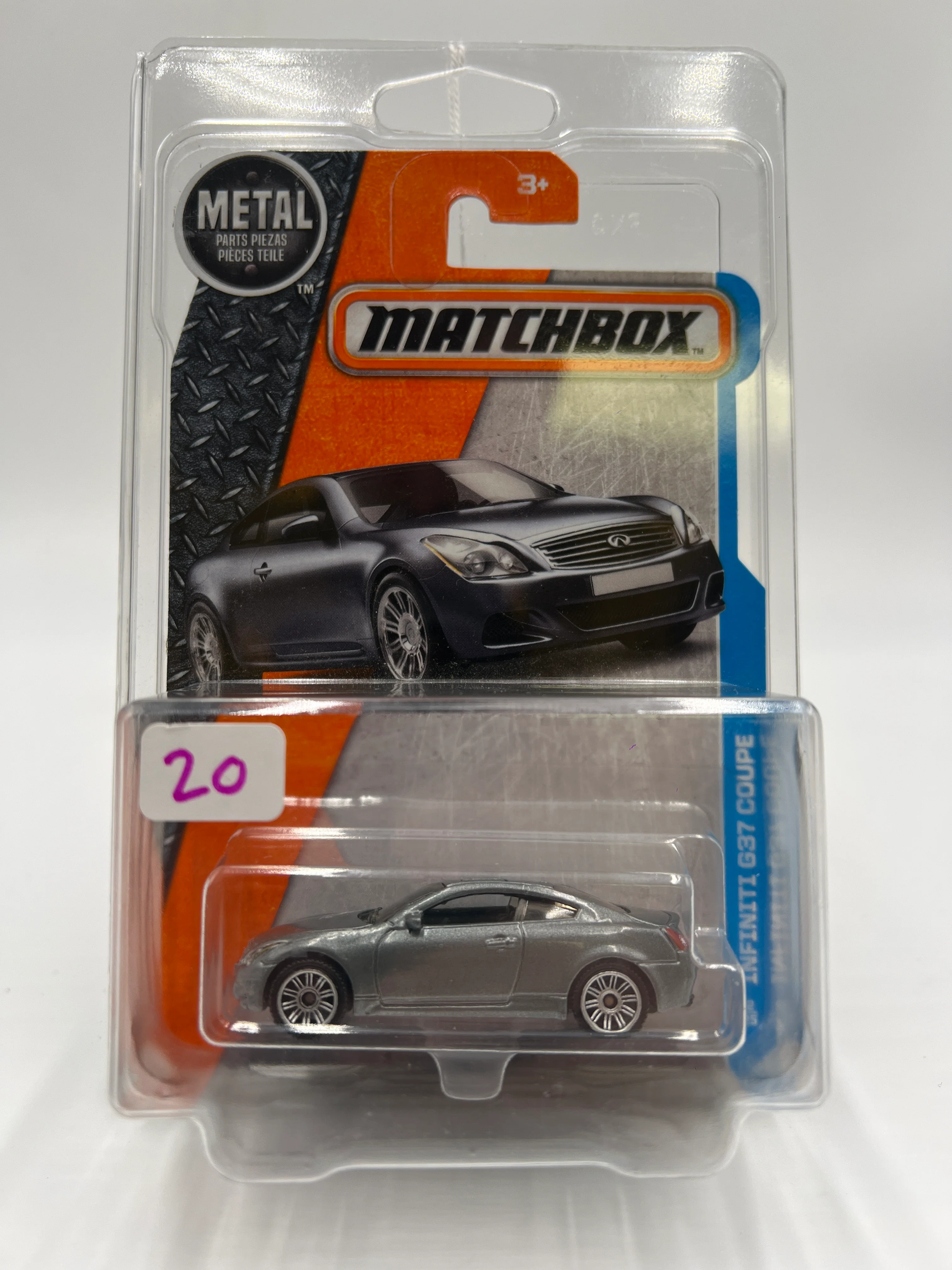 Matchbox MBX Adventure City #32 Infiniti G37 Coupe Silver W/Protector - Image 7