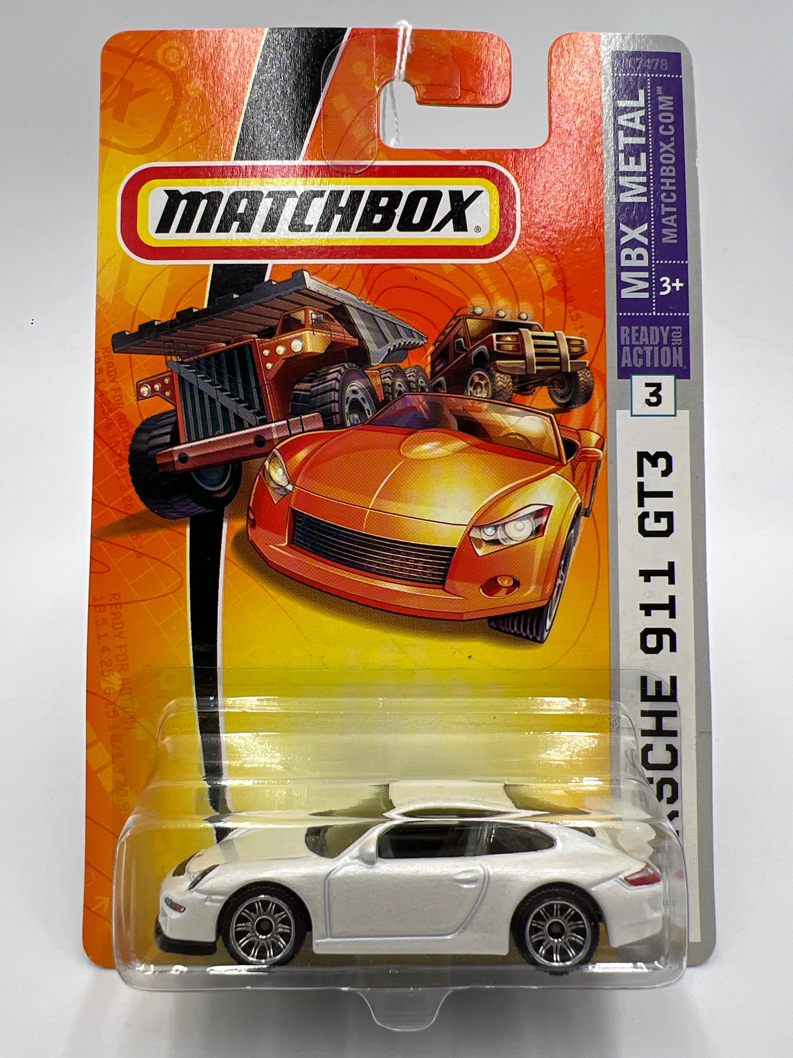 Matchbox MBX Metal #3 Porsche 911 GT3 White SR - Image 2