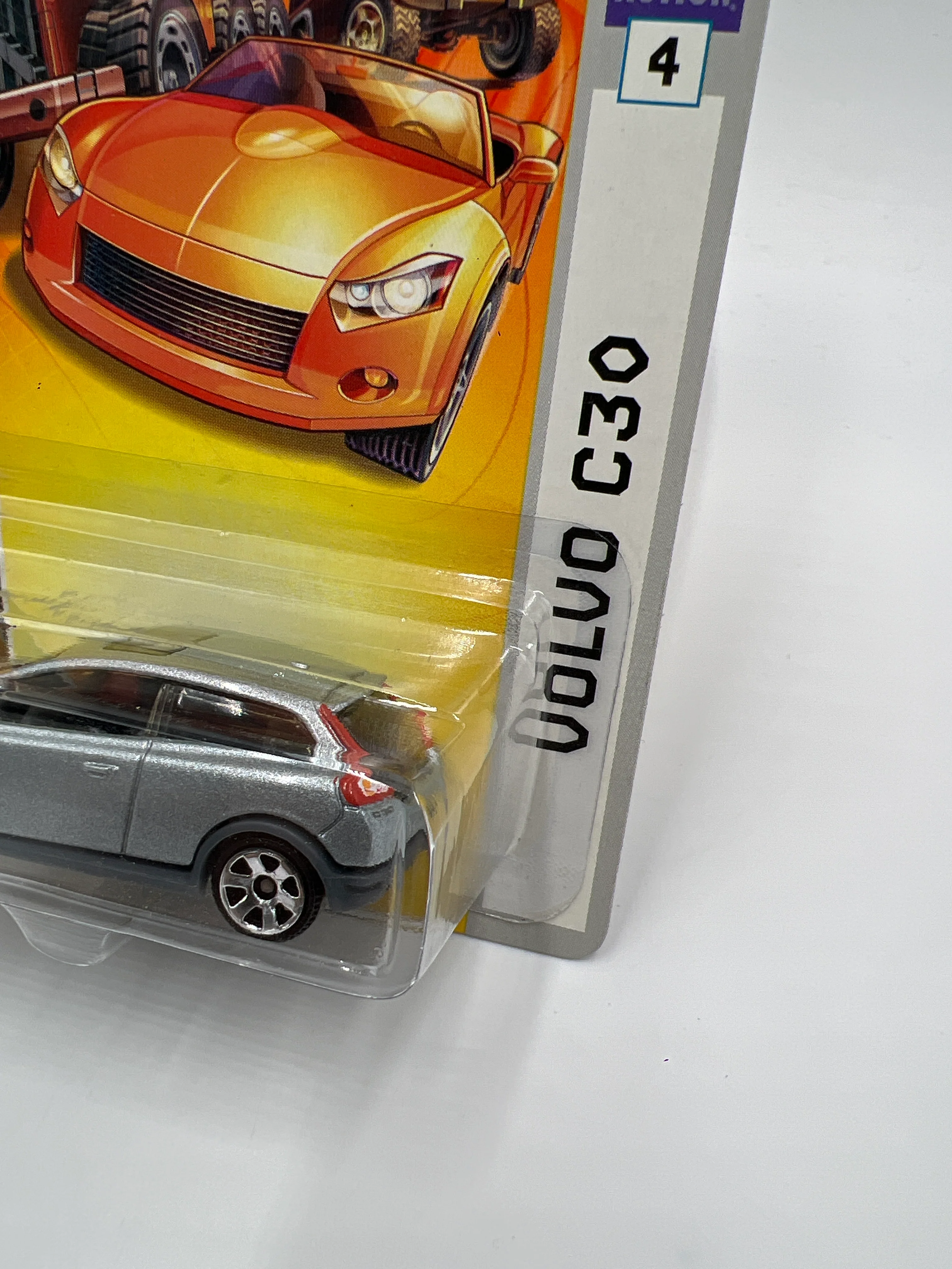 Matchbox MBX Metal #4 Volvo C30 Silver W/Protector - Image 3