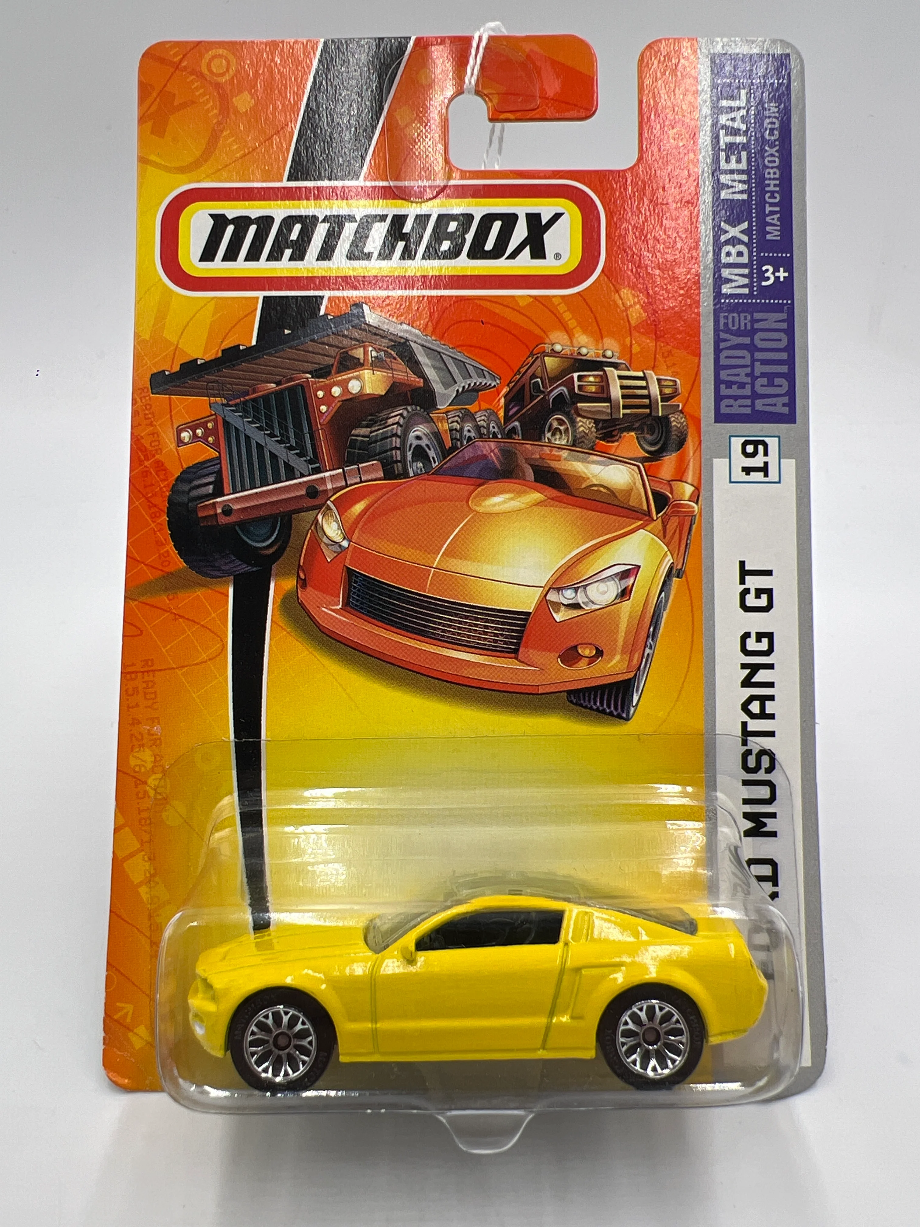 Matchbox MBX Metal #19 Ford Mustang GT Yellow 216D - Image 2