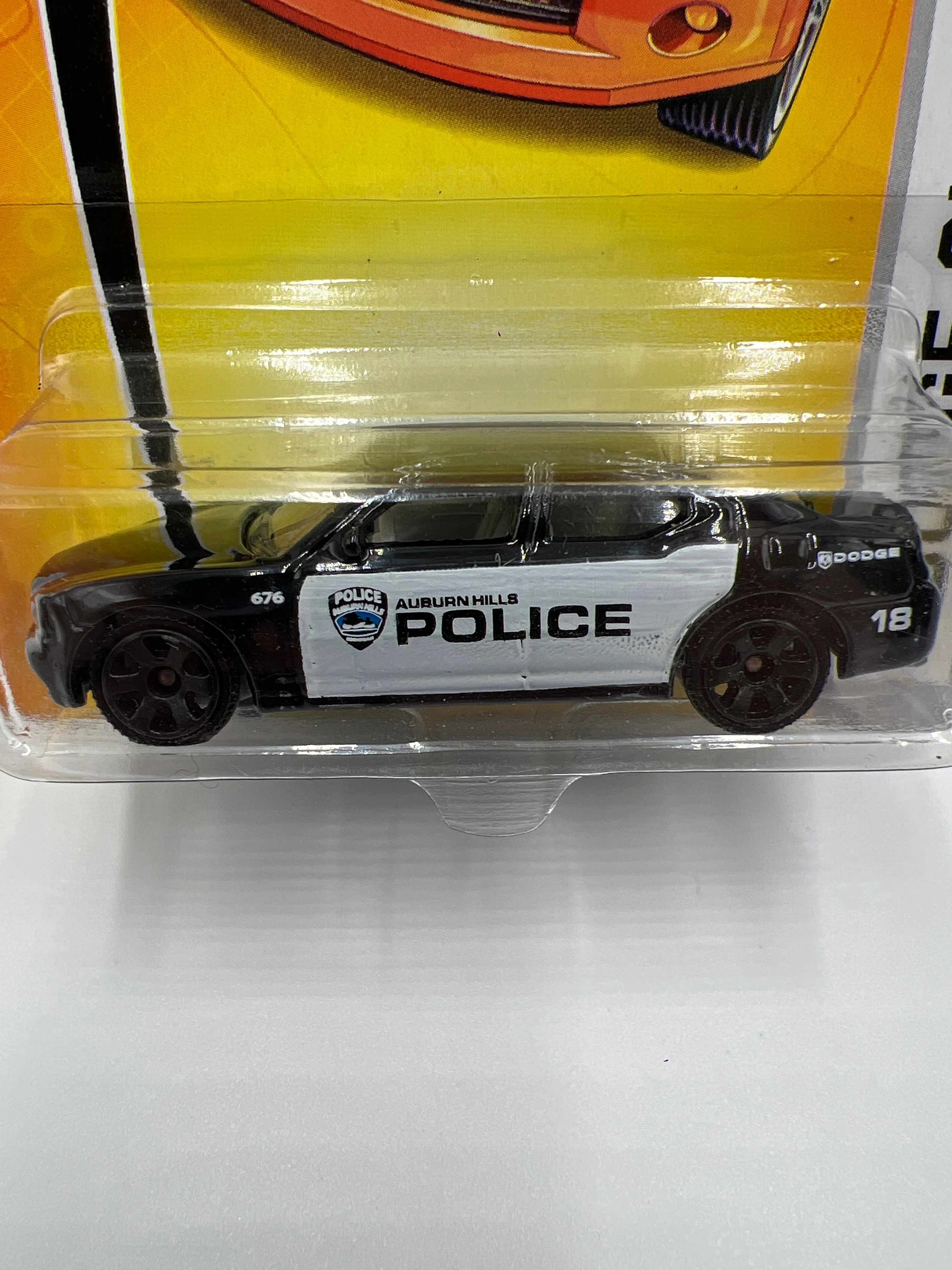 Matchbox MBX Metal #50 Dodge Charger Police Black/White 206C - Image 3