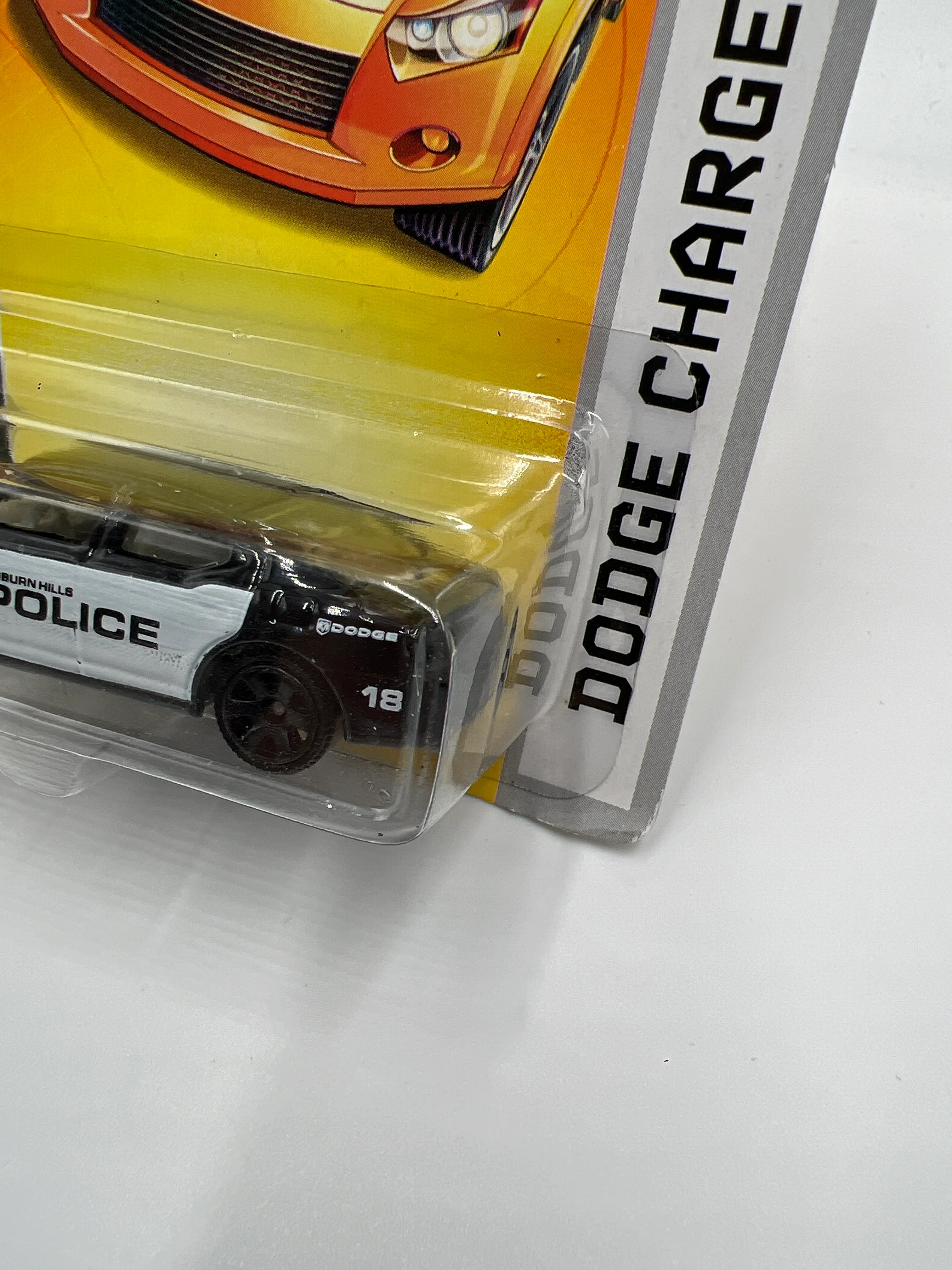 Matchbox MBX Metal #50 Dodge Charger Police Black/White 206C - Image 4