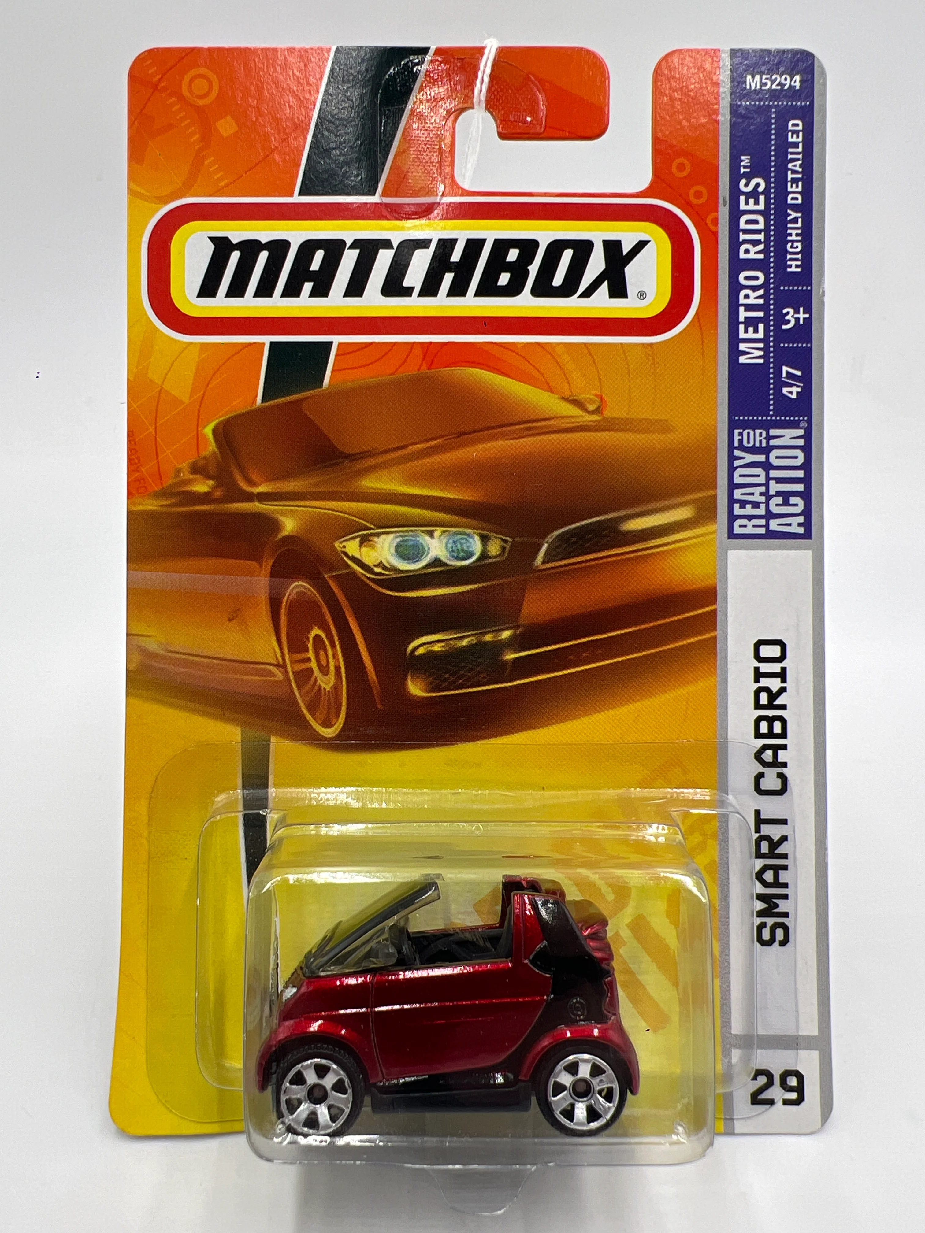 Matchbox Metro Rides #29 Smart Cabrio Red 217D - Image 2