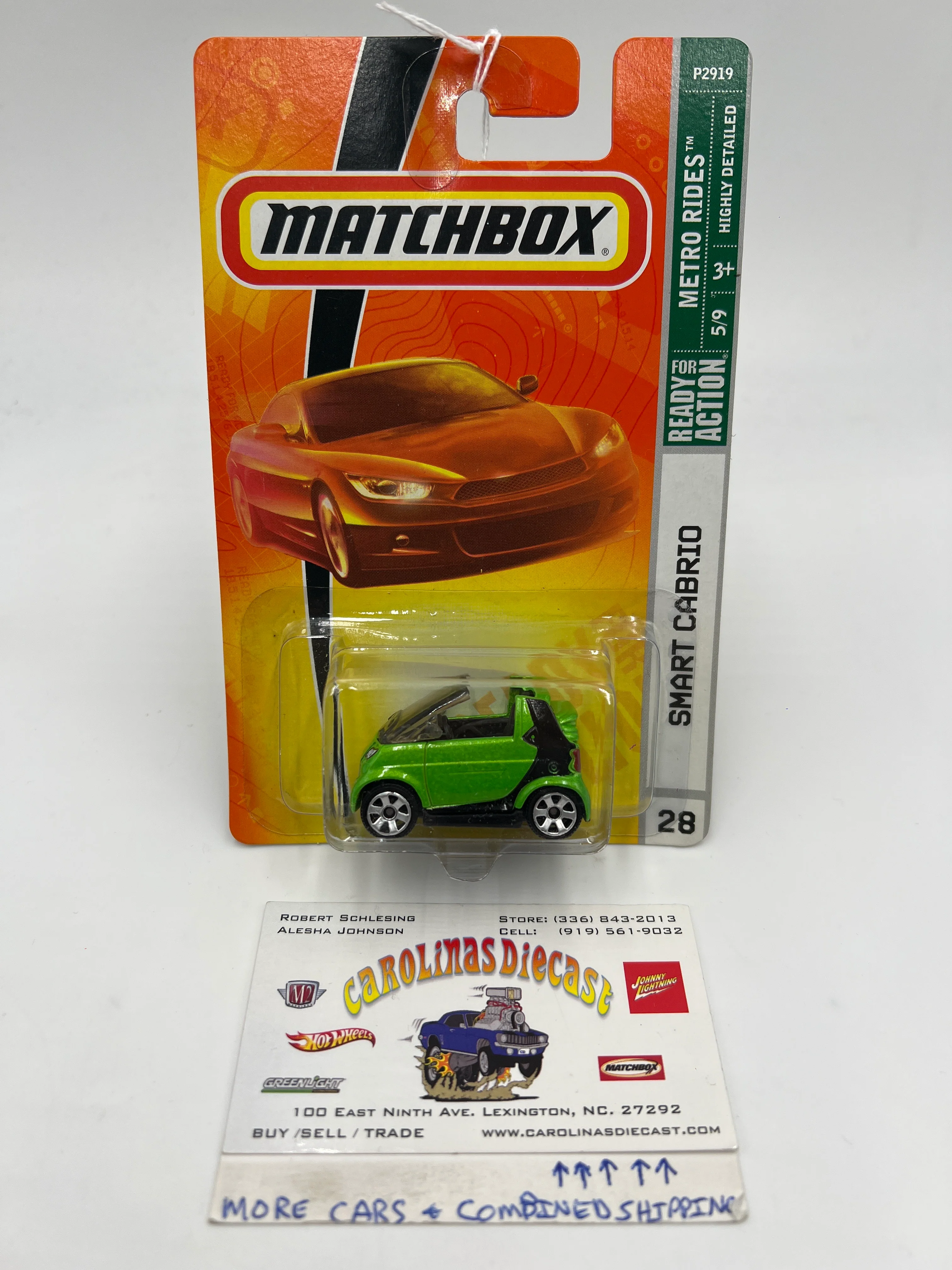 Matchbox Metro Rides #28 Smart Cabrio Green 215A