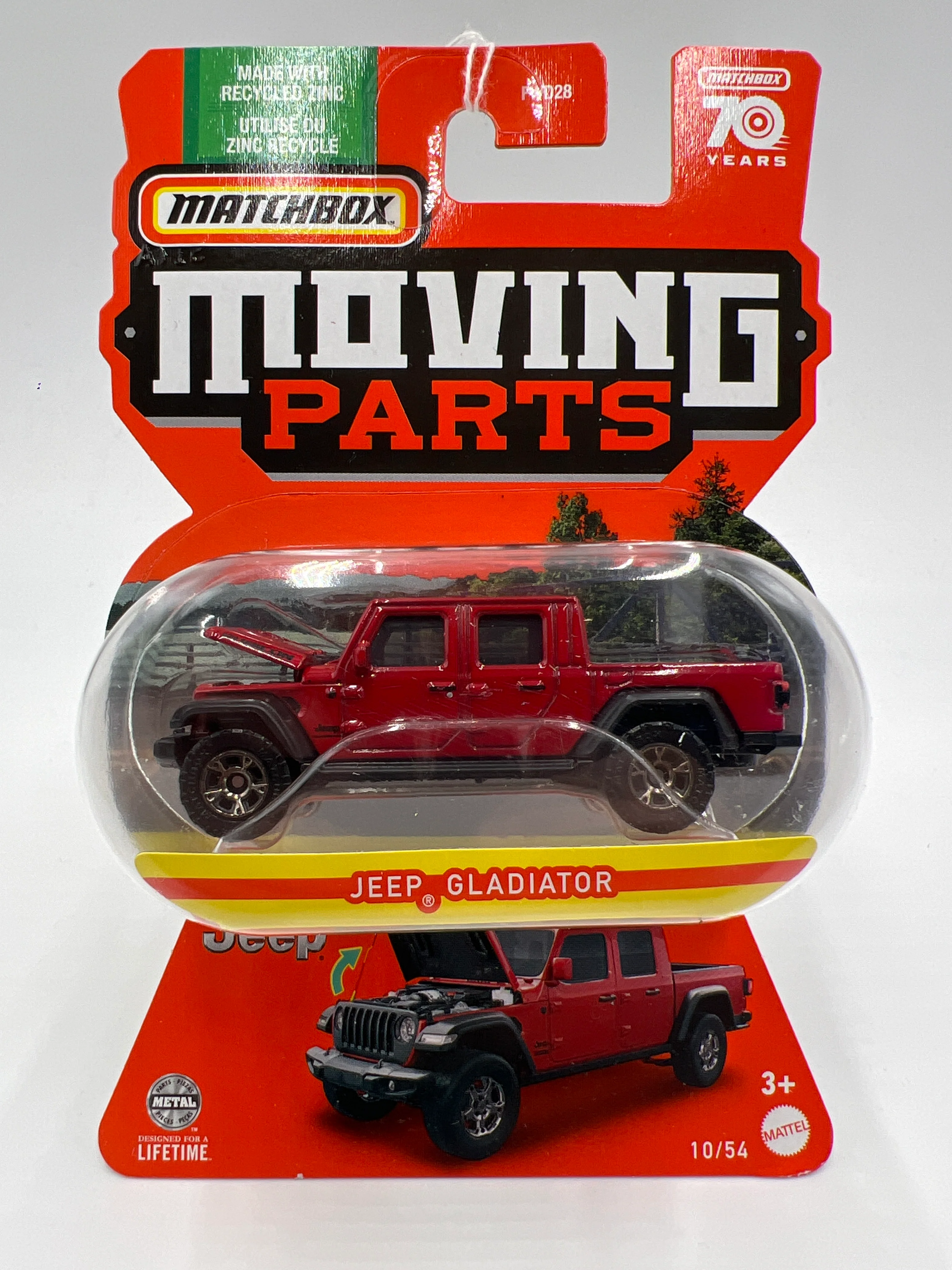 Matchbox Moving Parts #10 Jeep Gladiator Red 164F - Image 2