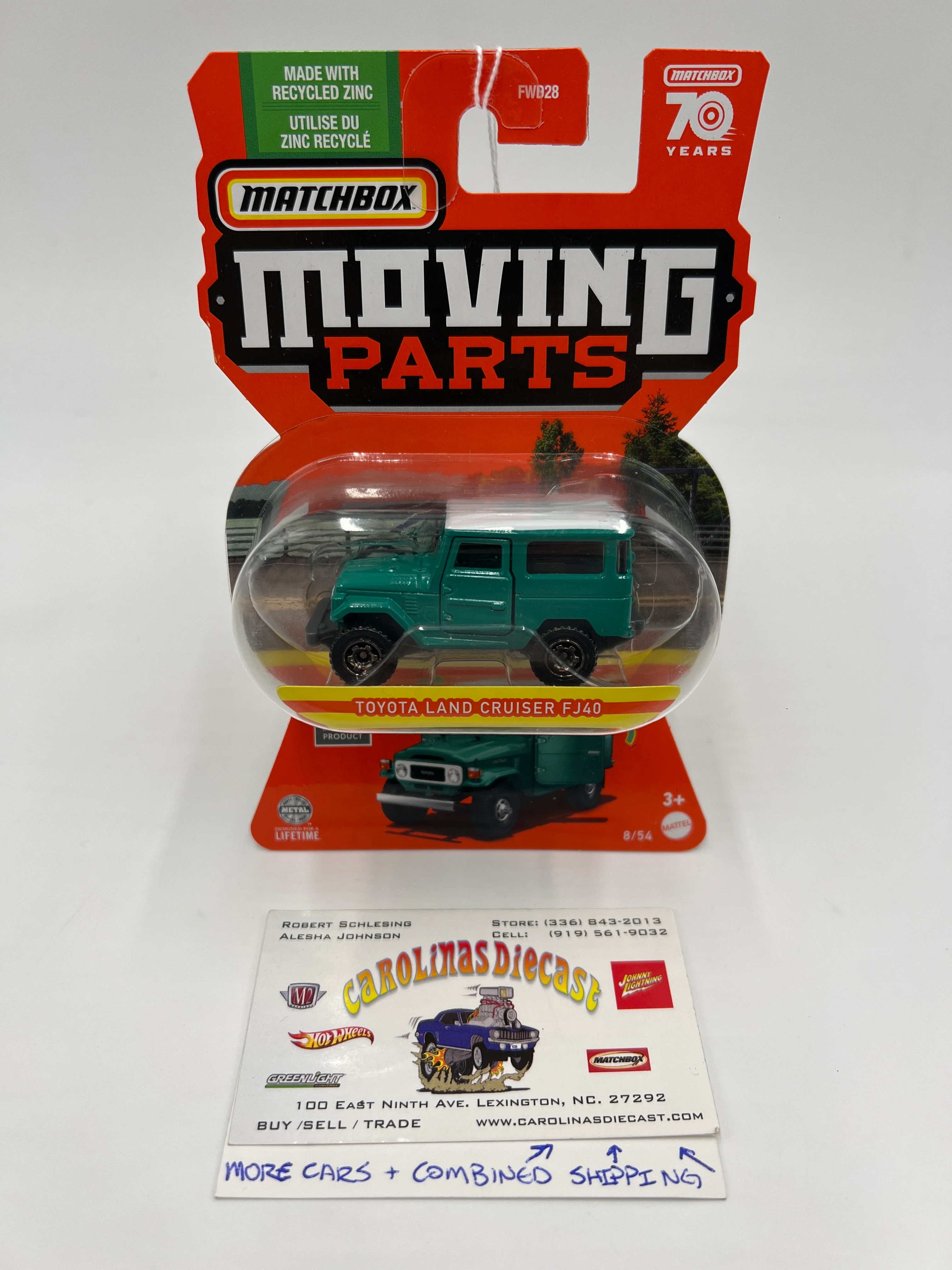 Matchbox Moving Parts #8 Toyota Land Cruiser FJ40 Green 168H