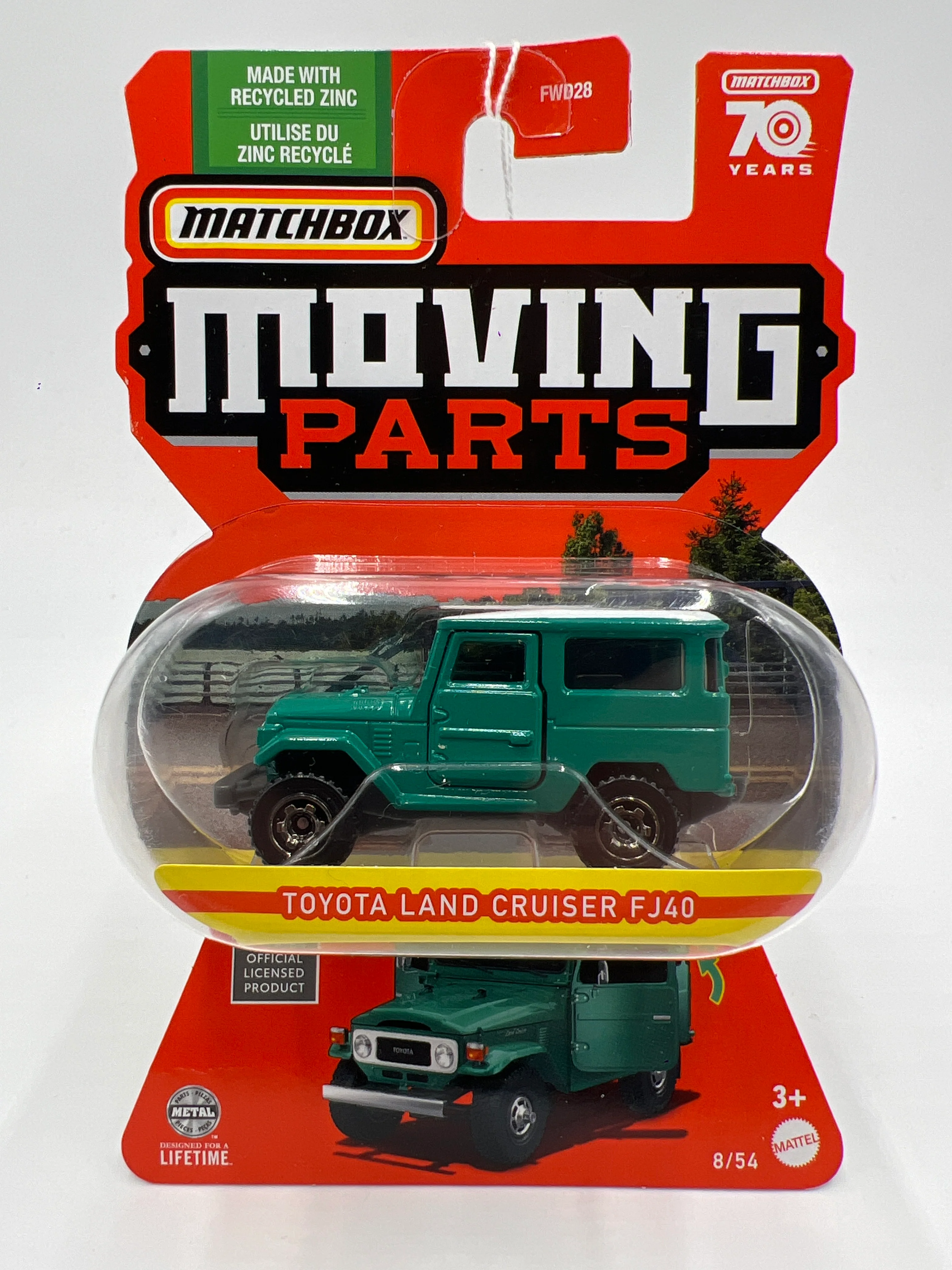 Matchbox Moving Parts #8 Toyota Land Cruiser FJ40 Green 168H - Image 2