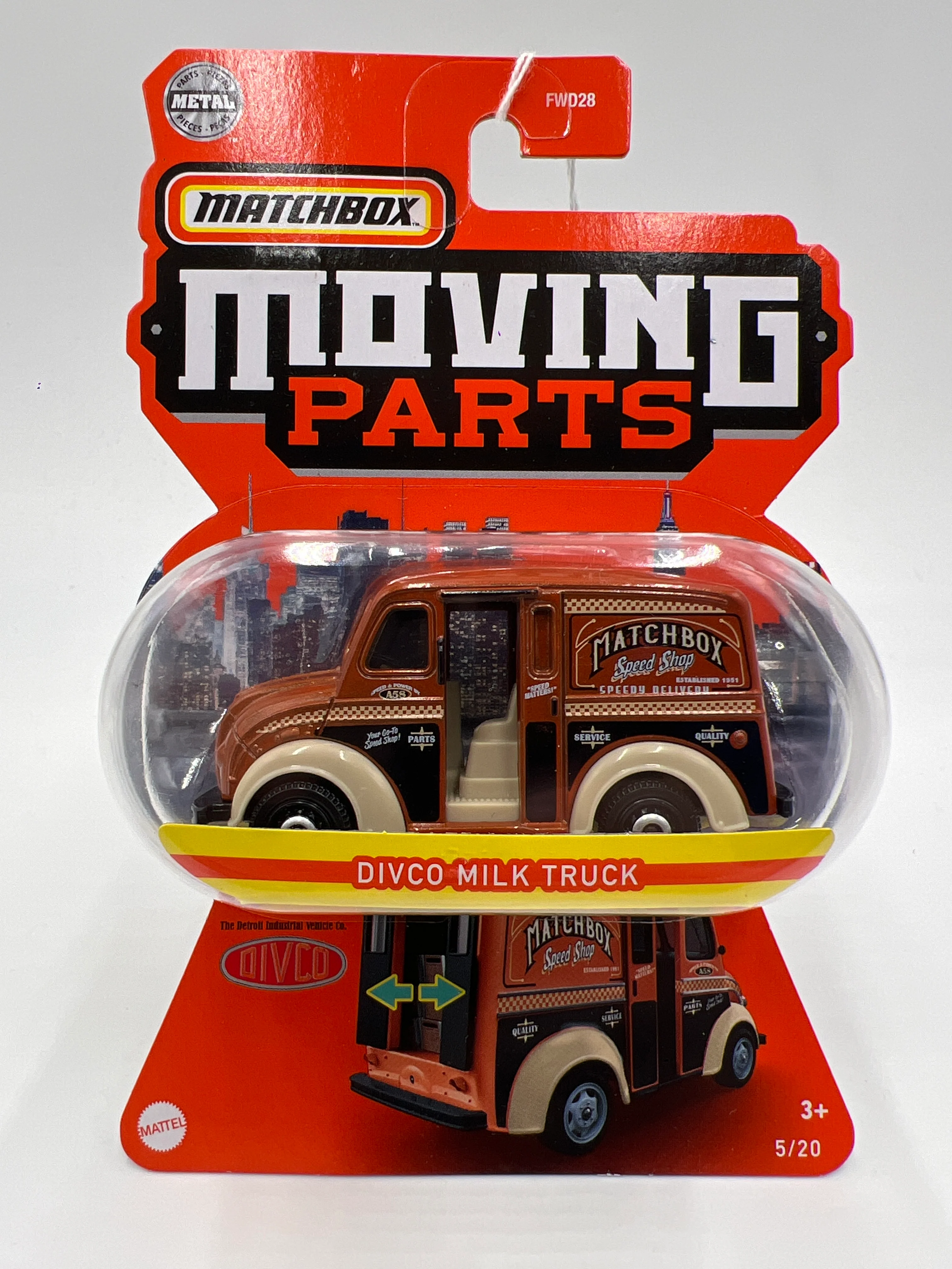 Matchbox Moving Parts #5 Divco Milk Truck Brown 168J - Image 2