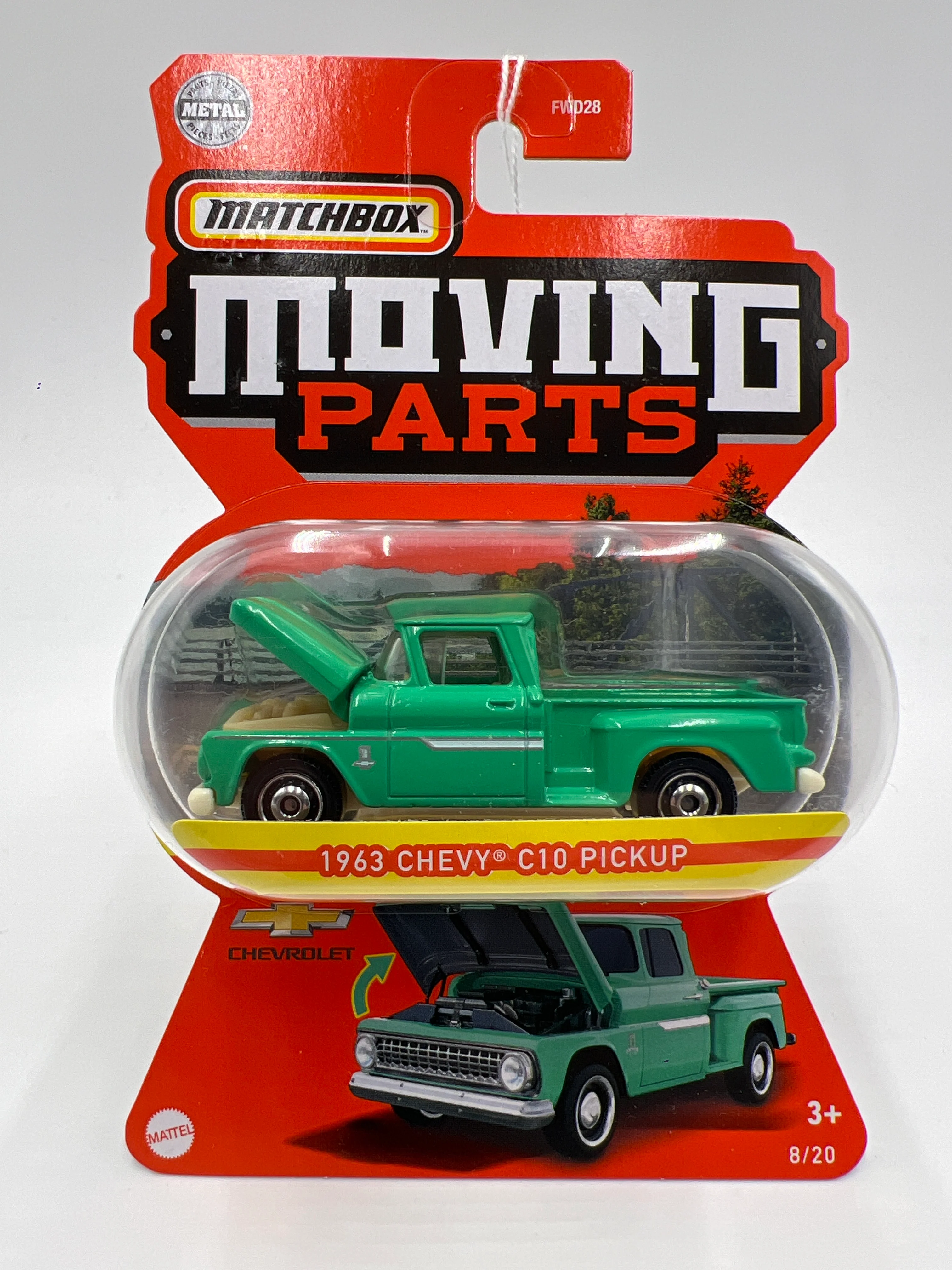 Matchbox Moving Parts #8 1963 Chevy C10 Pickup Green 162D - Image 2