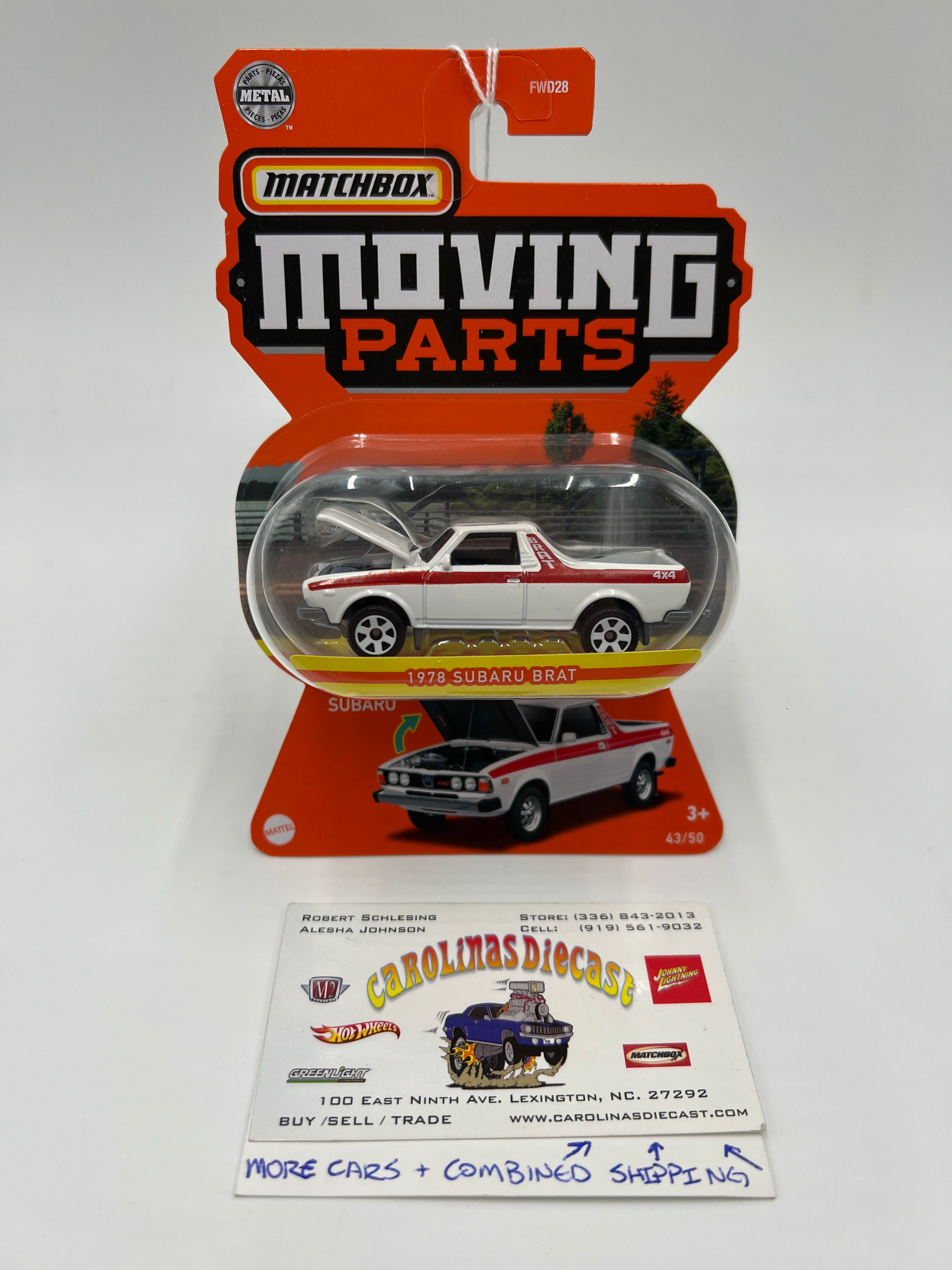 Matchbox Moving Parts #43 1978 Subaru Brat White 162J