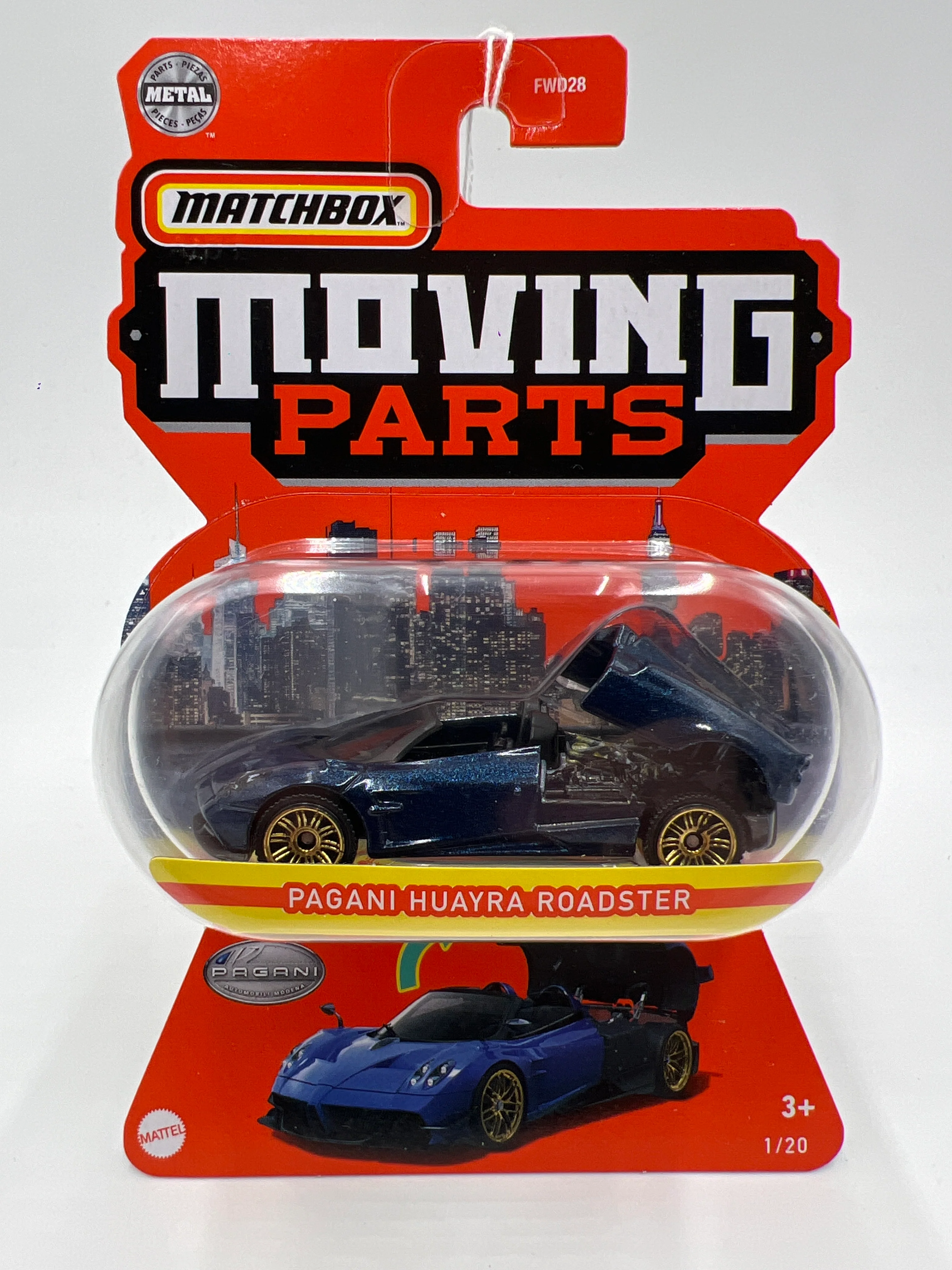 Matchbox Moving Parts #1 Pagani Huayra Roadster Dark Blue 163H - Image 2