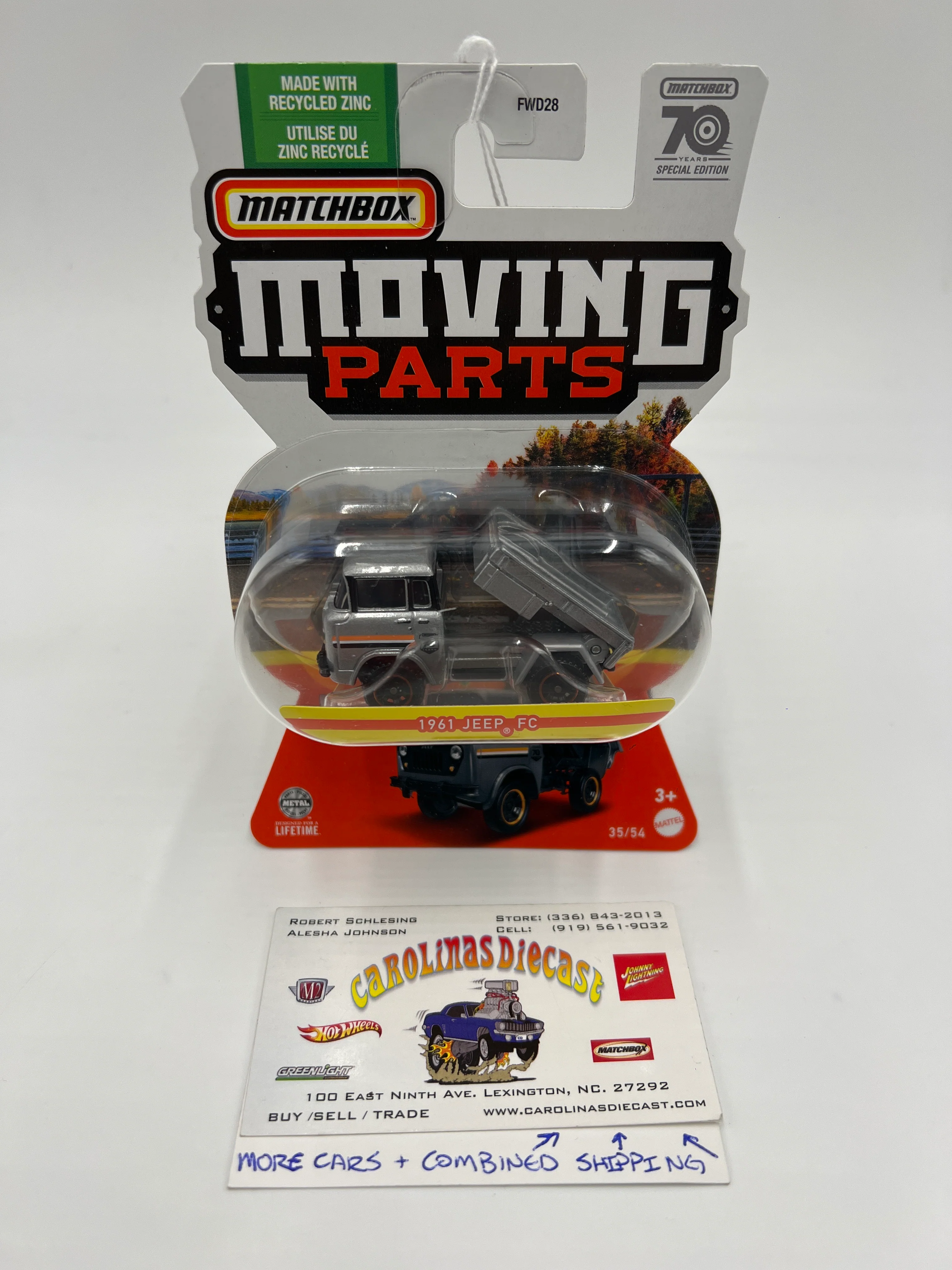 Matchbox Moving Parts #35 1961 Jeep FC Silver Special Edition 162A
