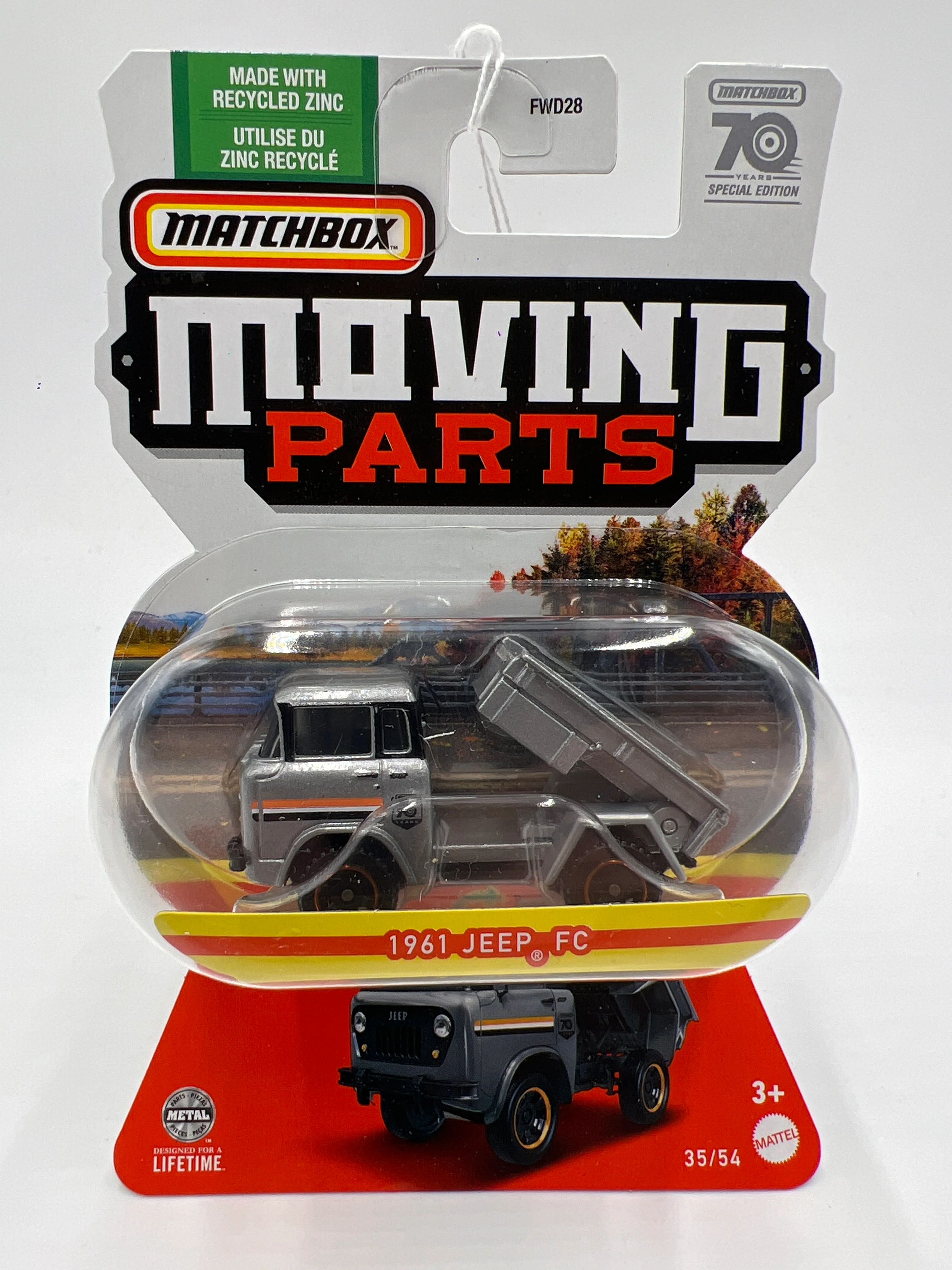 Matchbox Moving Parts #35 1961 Jeep FC Silver Special Edition 162A - Image 2