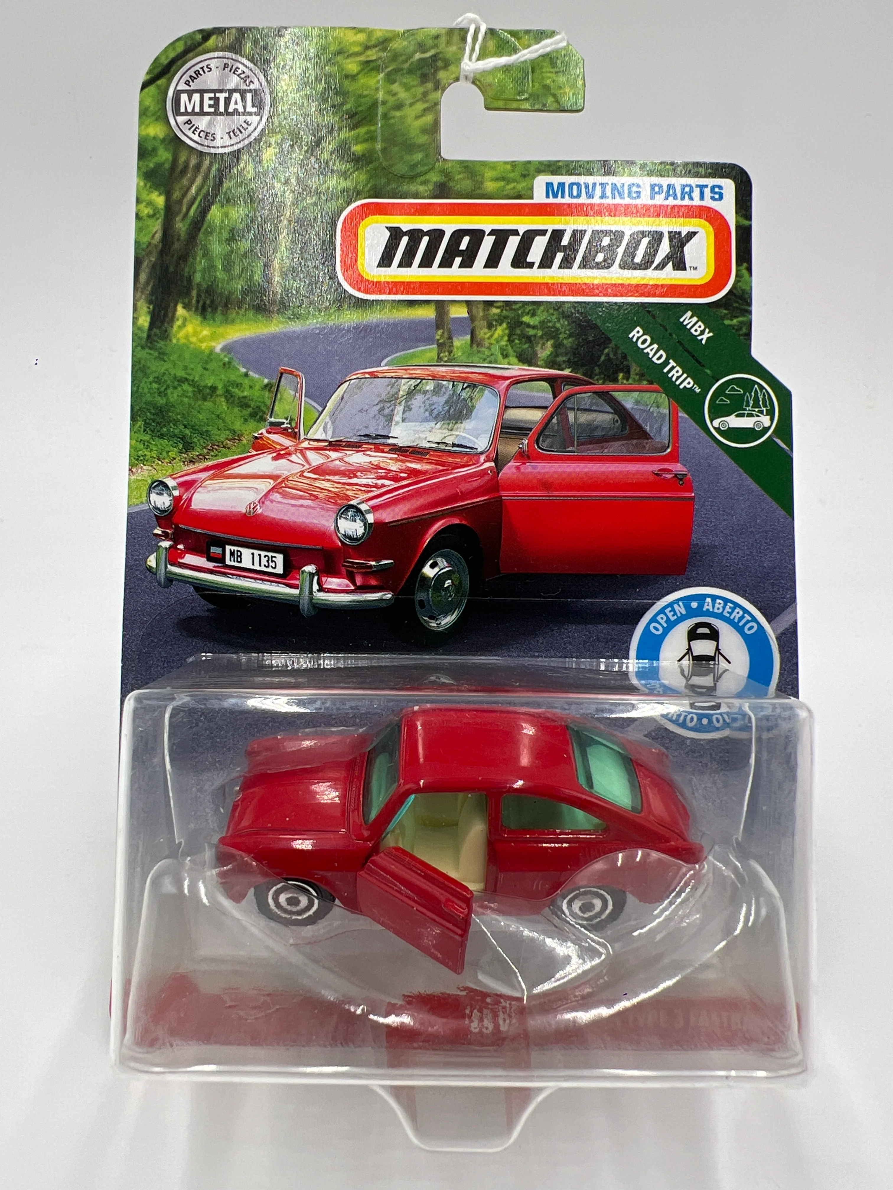 Matchbox Moving Parts MBX Road Trip 65 Volkswagen Type 3 Fastback Red 167J - Image 2