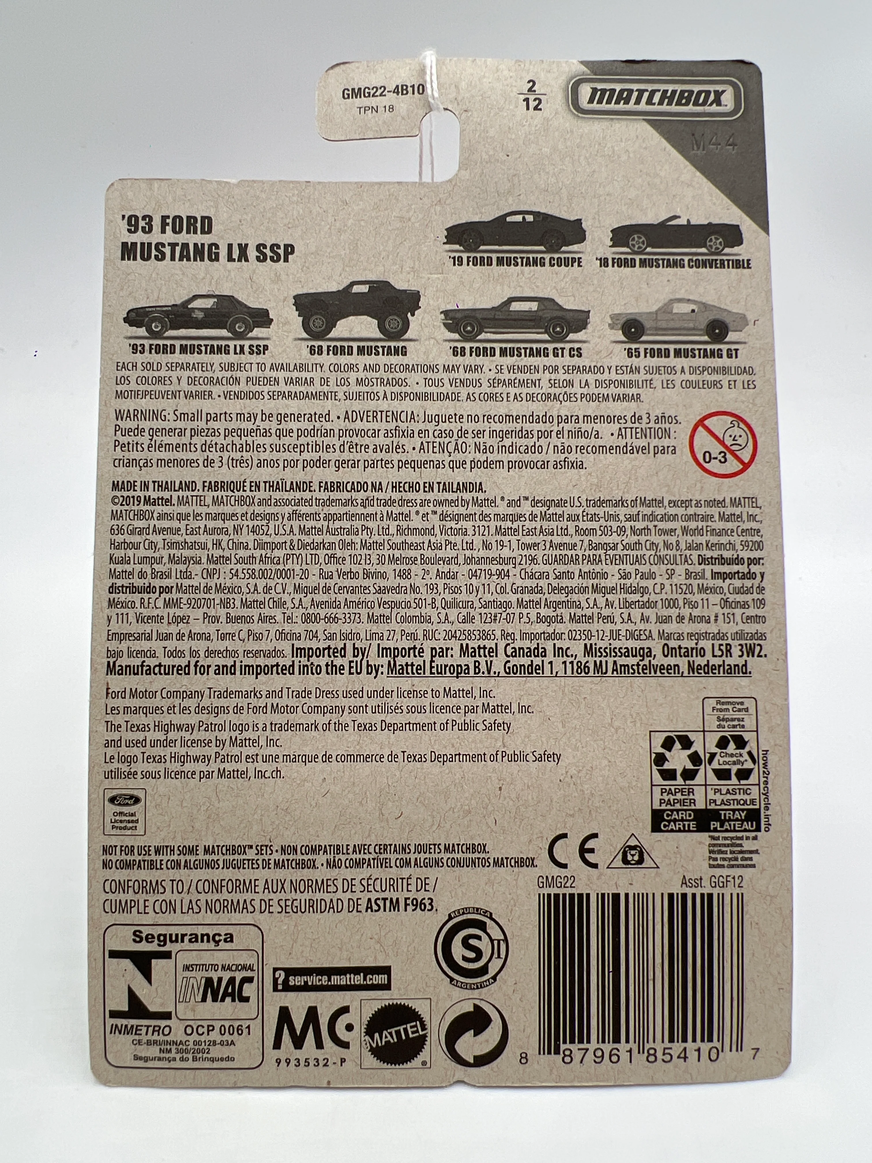 Matchbox Mustang Series #2 93 Ford Mustang LX SSP 153B - Image 6