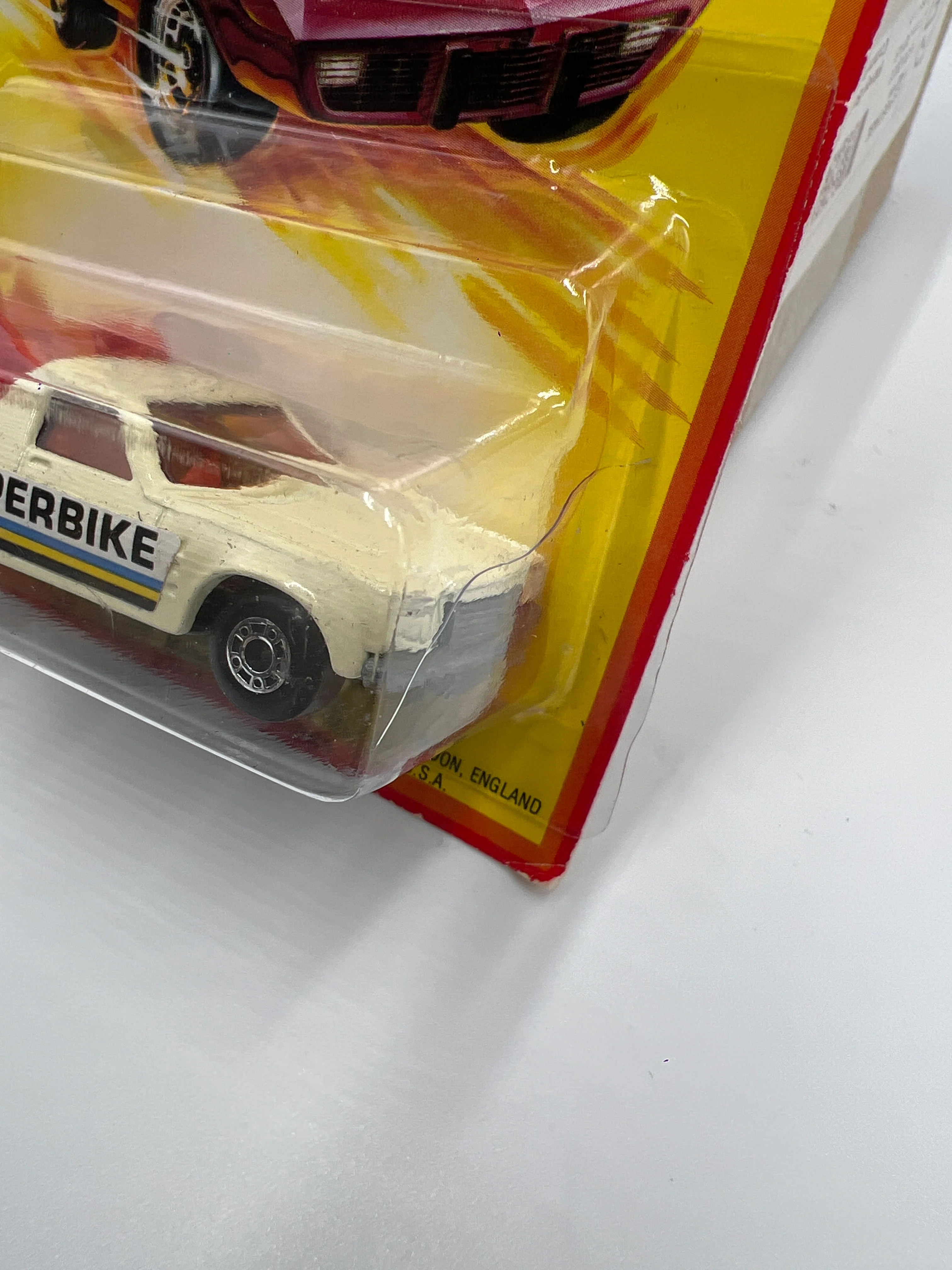 1980 Matchbox Lesney No. 60 Chevy El Camino Superbike White W/Protector See Description - Image 4