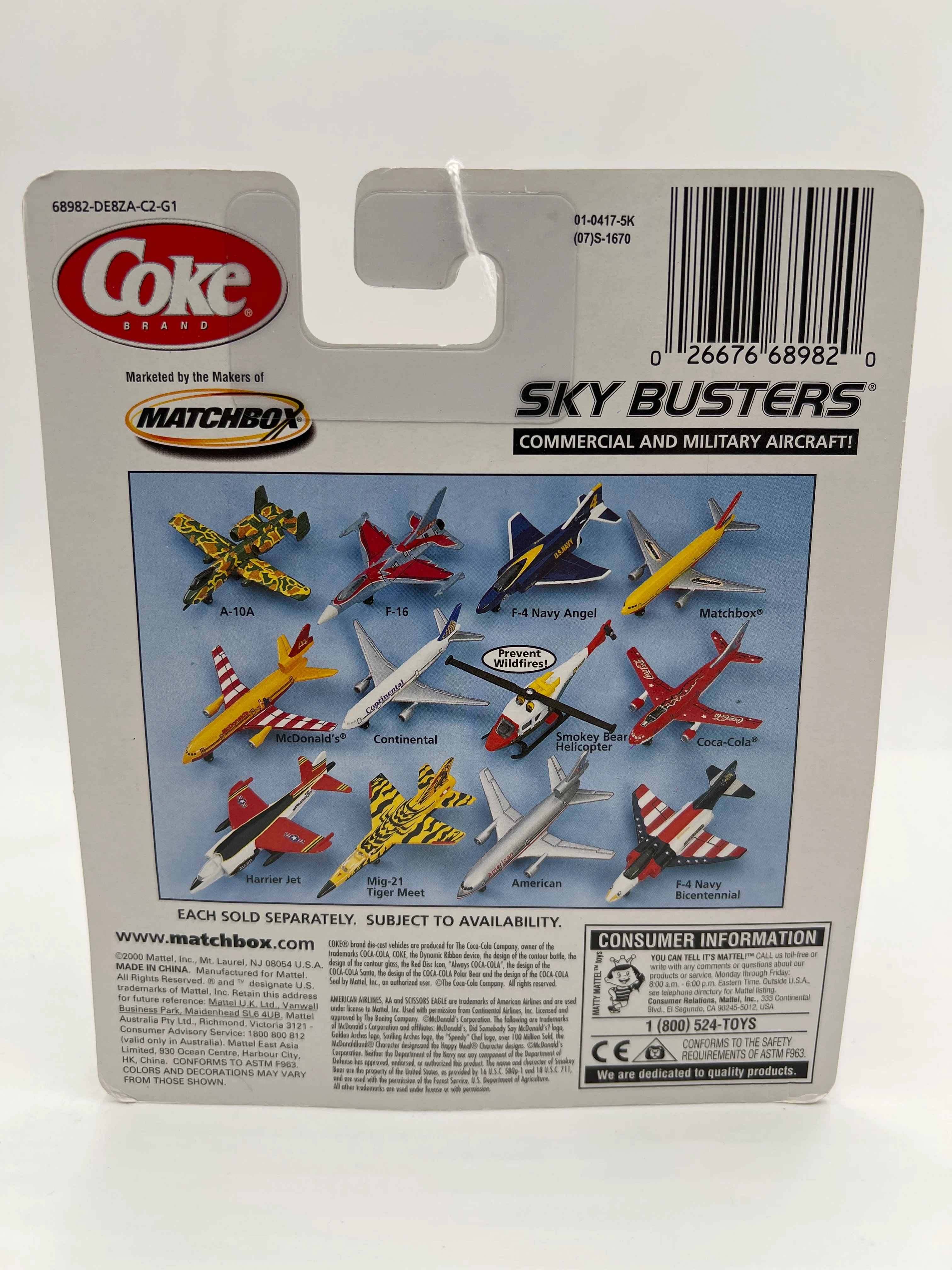 Matchbox Sky Busters A300B Airbus Coca Cola Red YY2 - Image 6