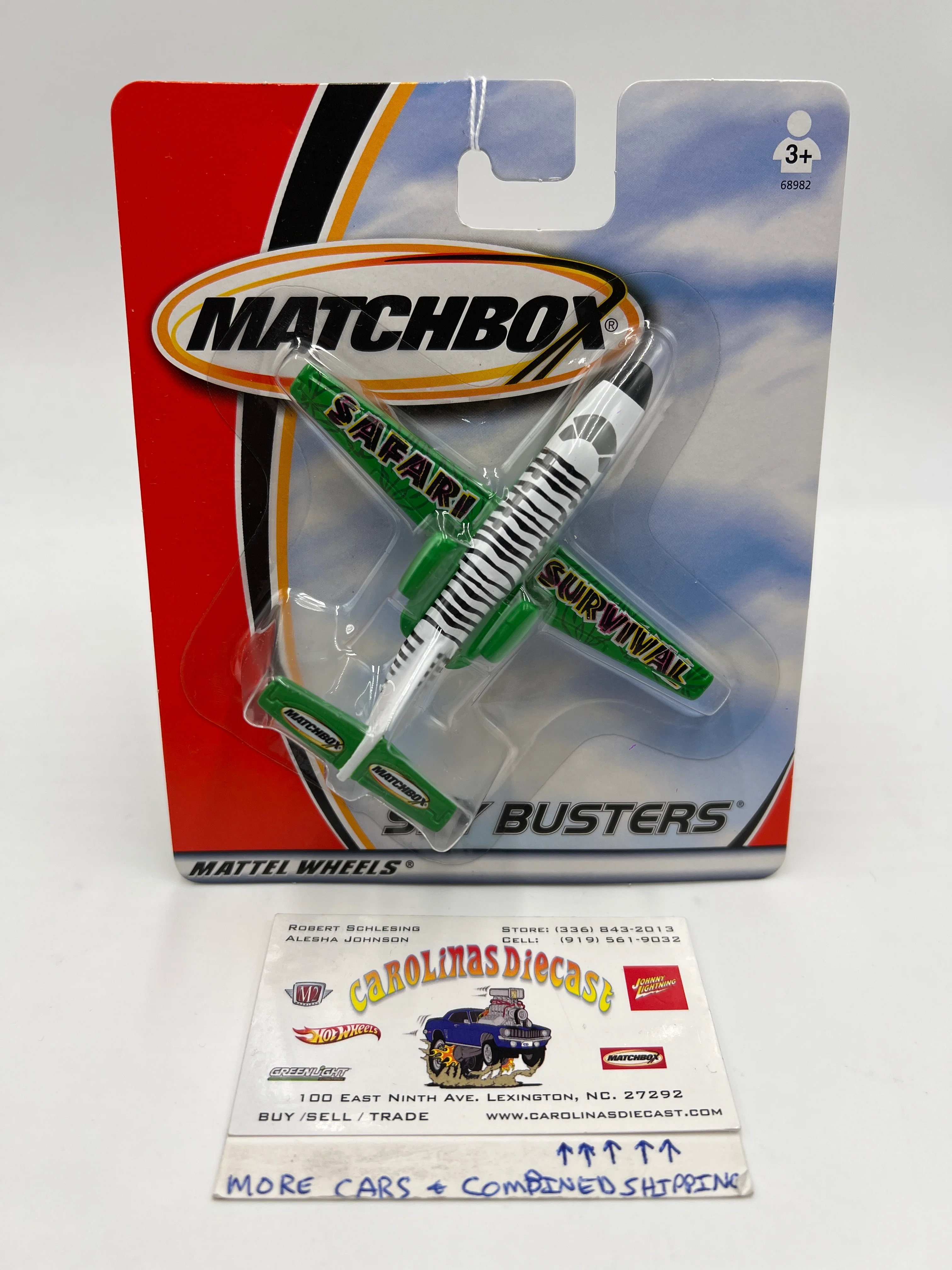 Matchbox Sky Busters Cessna Citation Safari Survival Green/White YY1