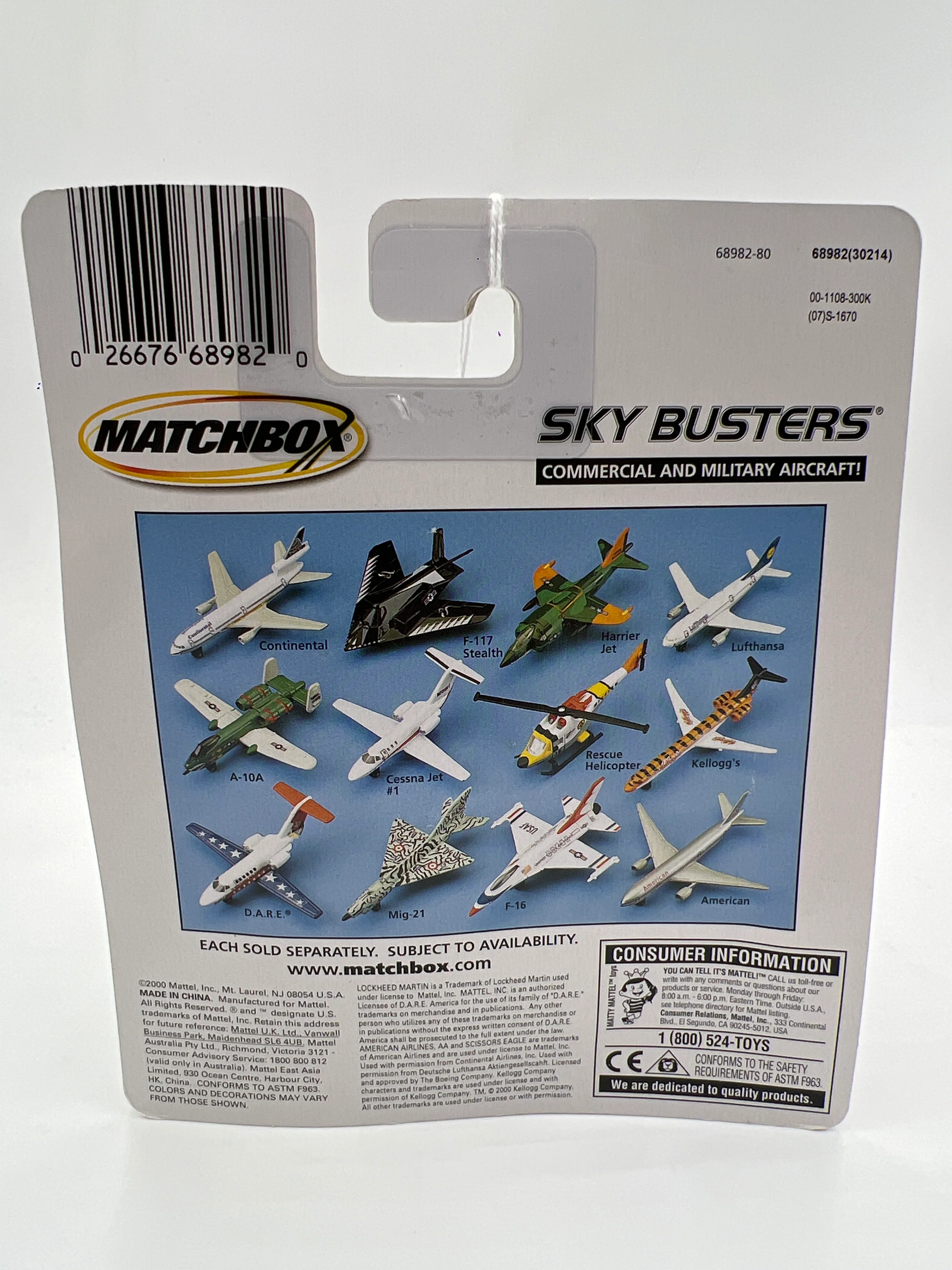 Matchbox Sky Busters F-117 Nighthawk Lockheed Martin Skunk YY1 - Image 6