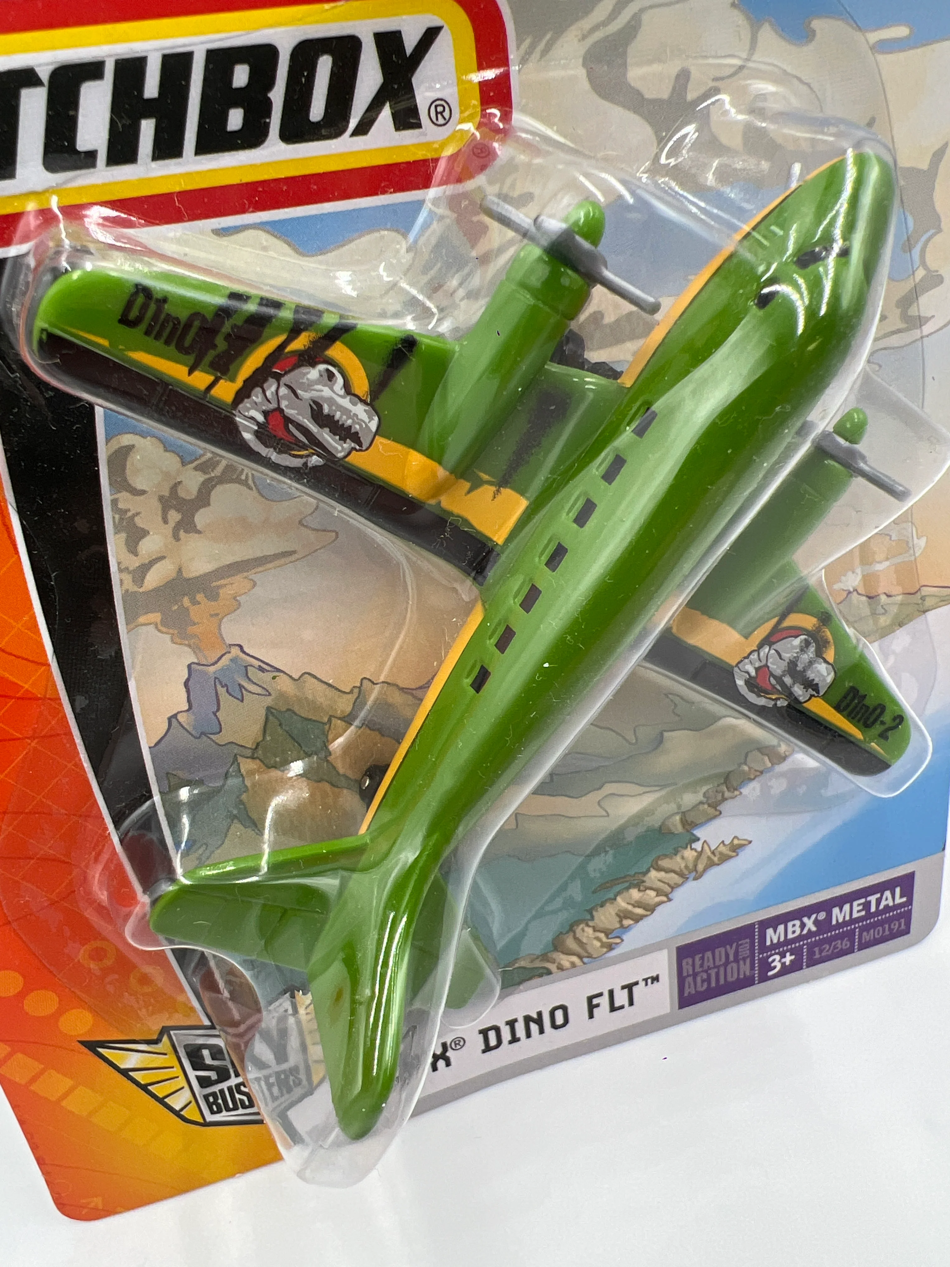 Matchbox Sky Busters MBX Metal #12 Dino FLT Green - Image 3