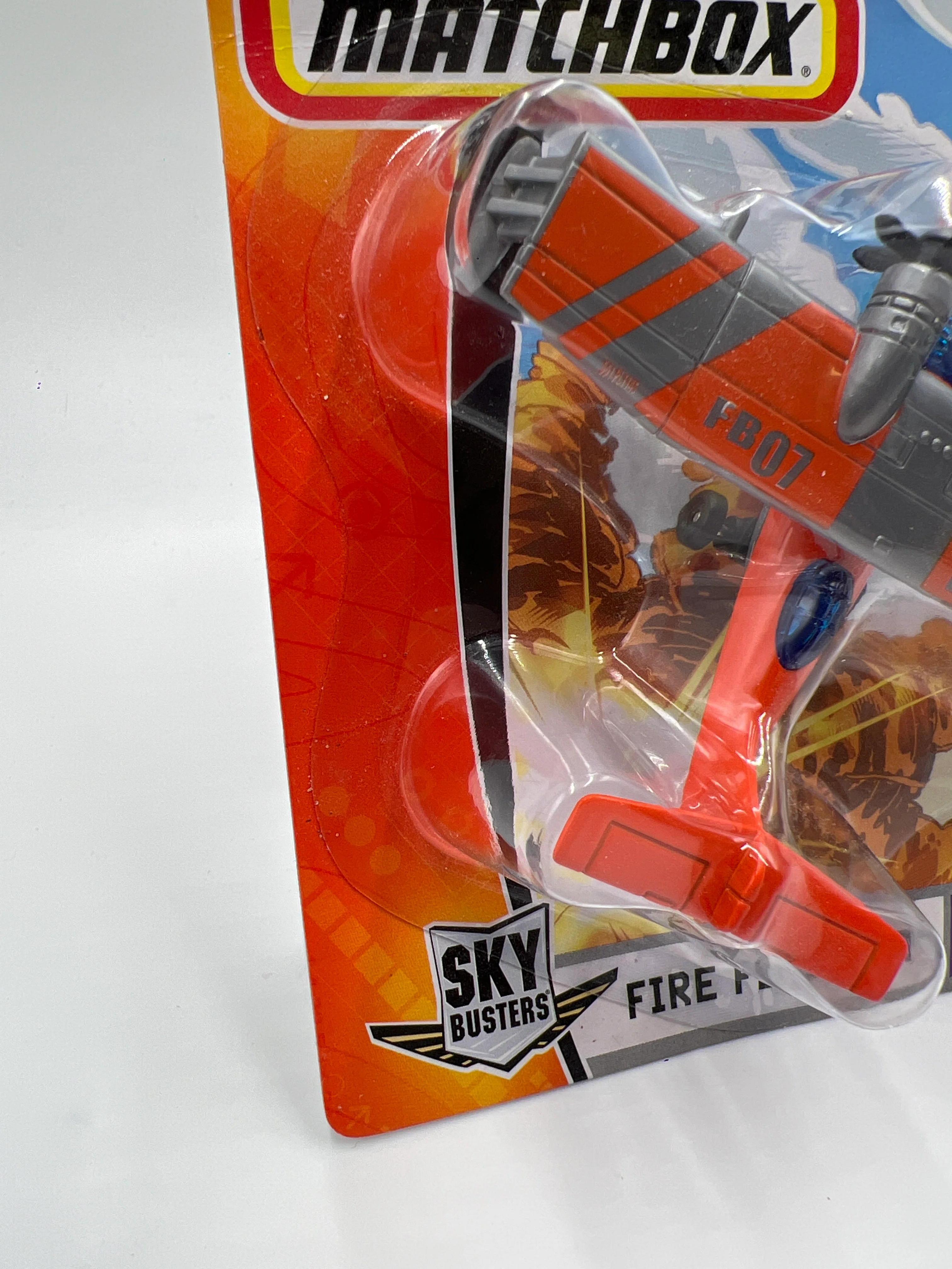 Matchbox Sky Busters MBX Metal #4 Fire Flighter Fire Brigade Orange - Image 5
